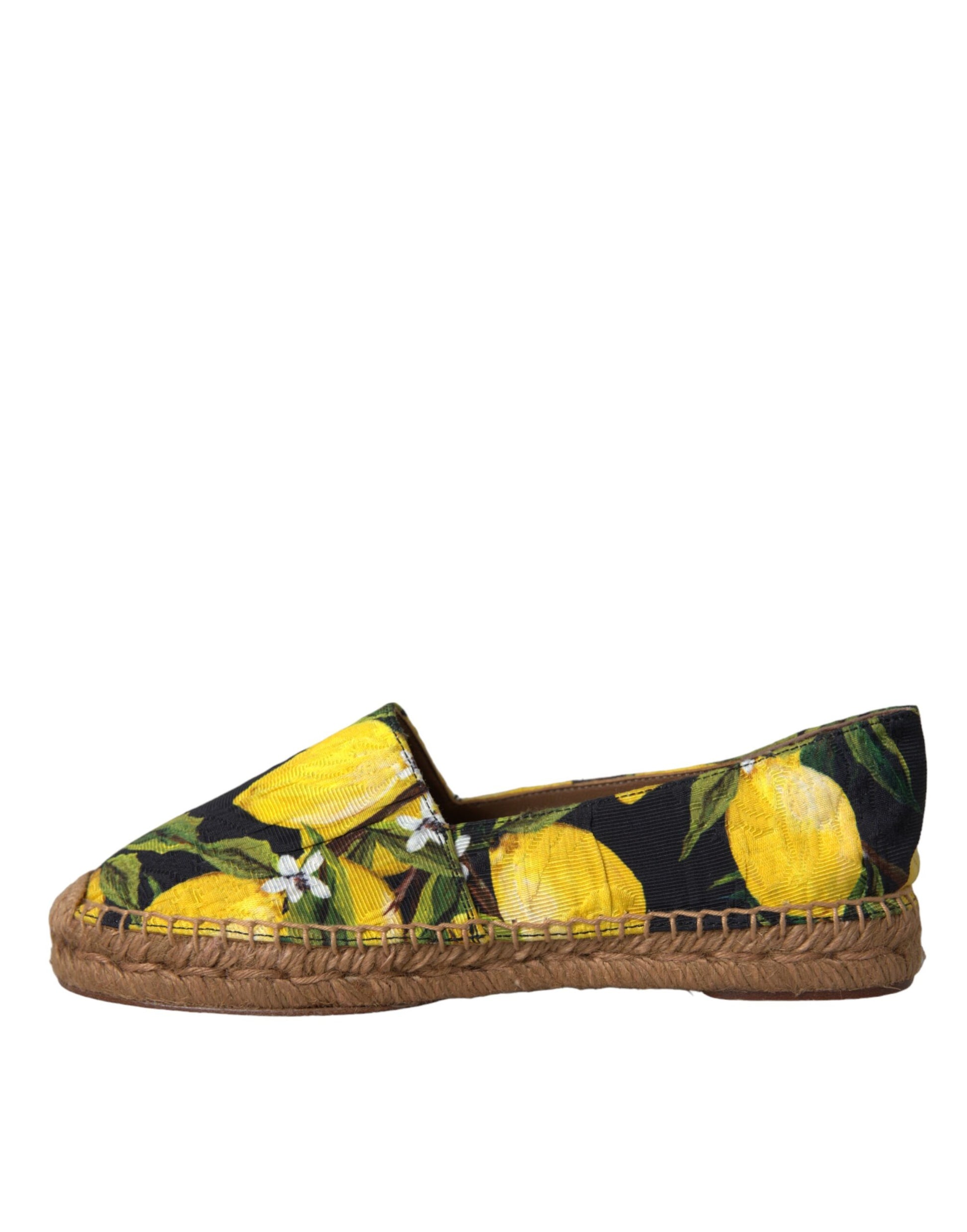 Dolce & Gabbana Multicolor Lemon Slip On Espadrilles Shoes Curated Luxury Accessories by Orvyn