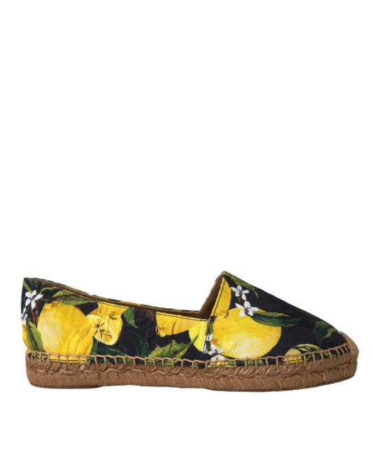 Dolce & Gabbana Multicolor Lemon Slip On Espadrilles Shoes Curated Luxury Accessories by Orvyn