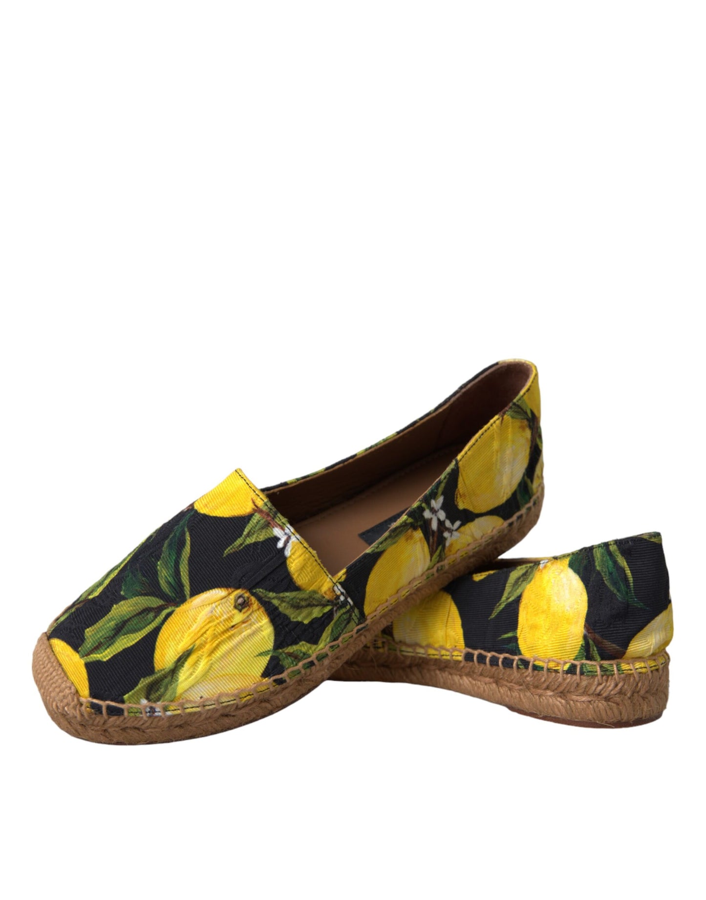 Dolce & Gabbana Multicolor Lemon Slip On Espadrilles Shoes Curated Luxury Accessories by Orvyn