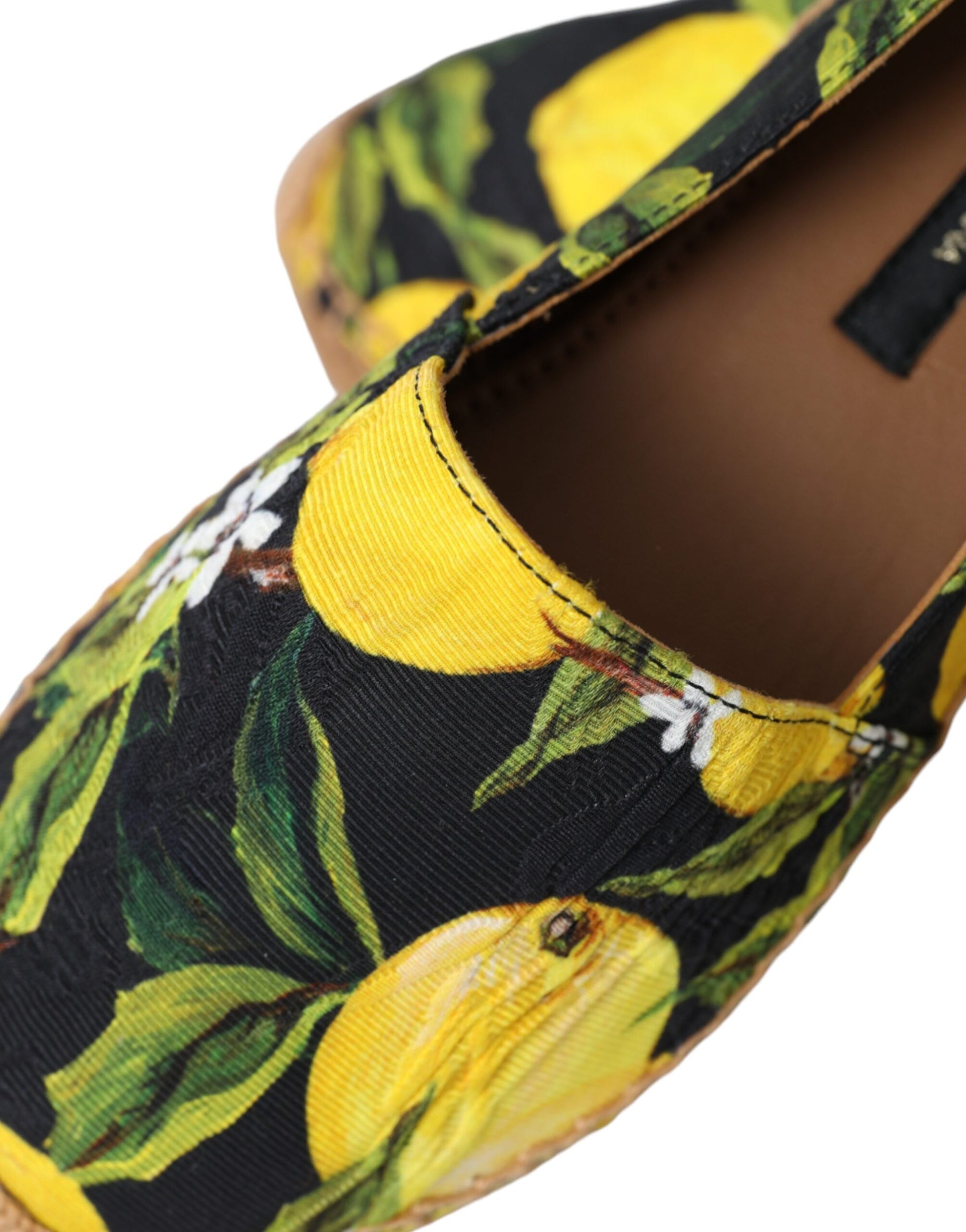 Dolce & Gabbana Multicolor Lemon Slip On Espadrilles Shoes Curated Luxury Accessories by Orvyn