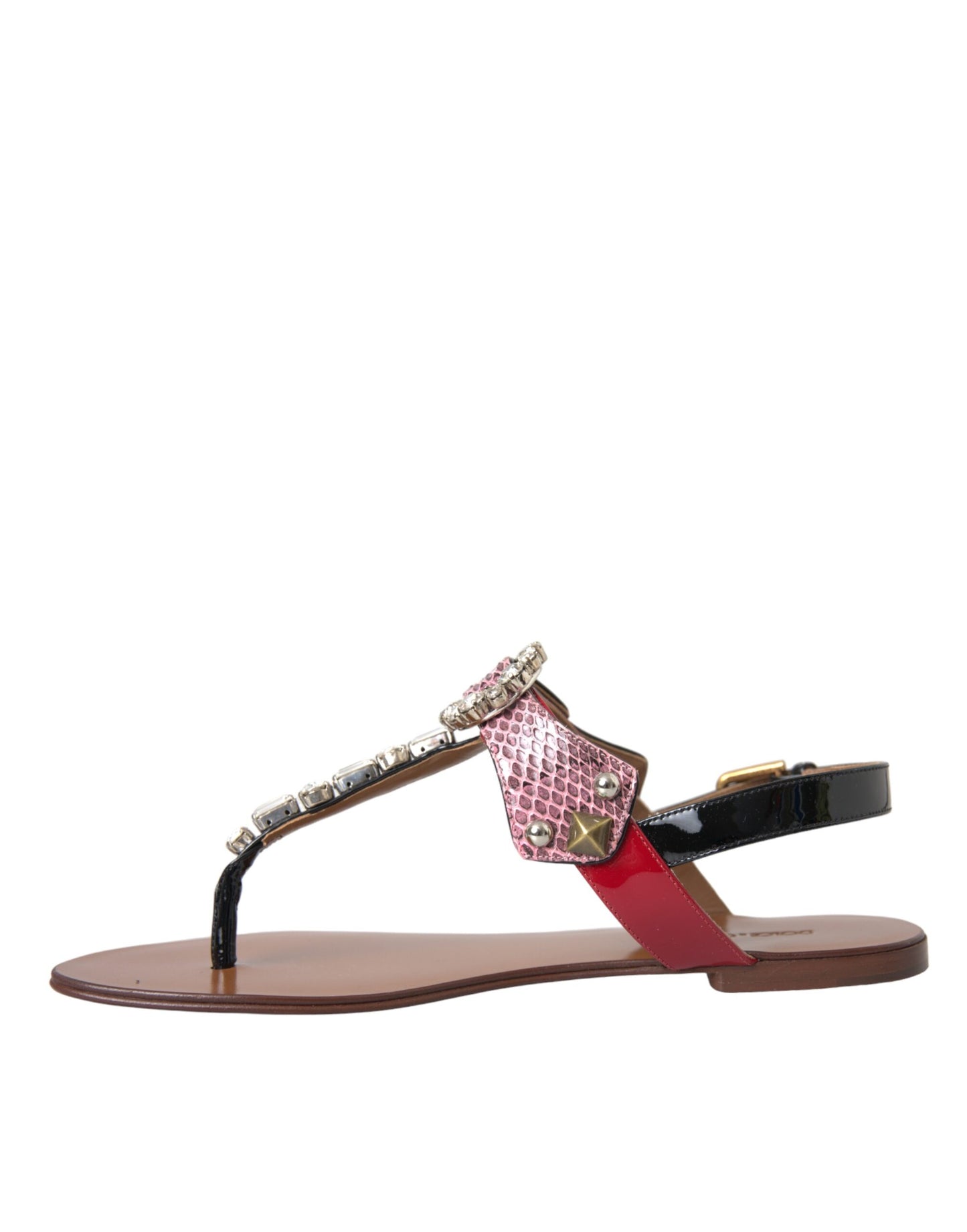 Dolce & Gabbana Multicolor Crystal Sandals Flip Flops Shoes Curated Luxury Accessories by Orvyn