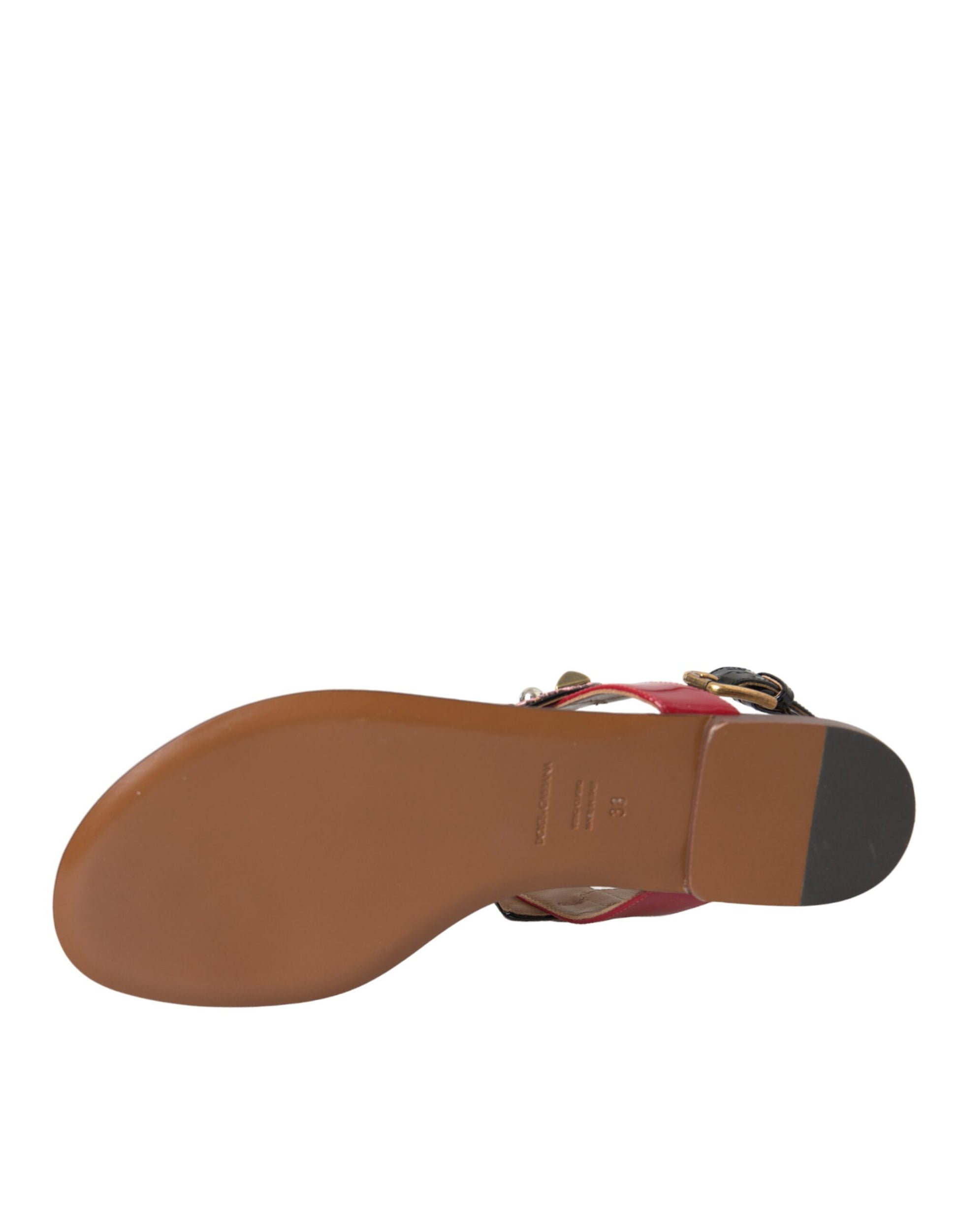 Dolce & Gabbana Multicolor Crystal Sandals Flip Flops Shoes Curated Luxury Accessories by Orvyn
