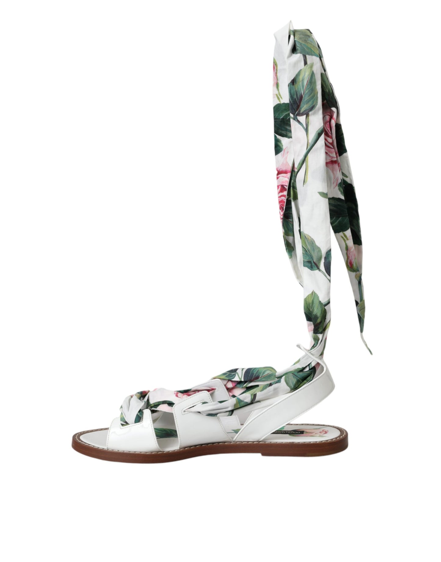 Dolce & Gabbana Multicolor Floral Print Ankle Wrap Sandals Shoes Curated Luxury Accessories by Orvyn