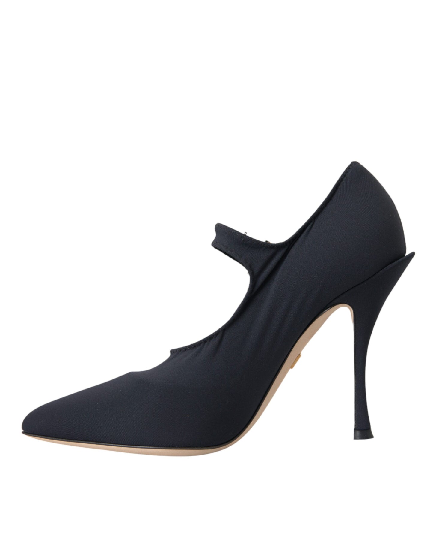 Dolce & Gabbana Black Mary Jane Jersey Crystal Pumps Shoes Curated Luxury Accessories by Orvyn