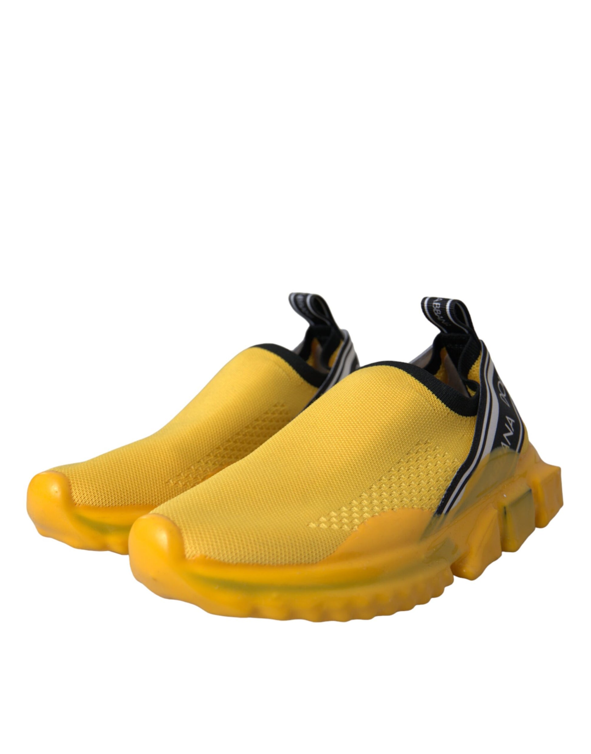 Dolce & Gabbana Yellow Sorrento Slip On Sneakers Women Shoes Curated Luxury Accessories by Orvyn