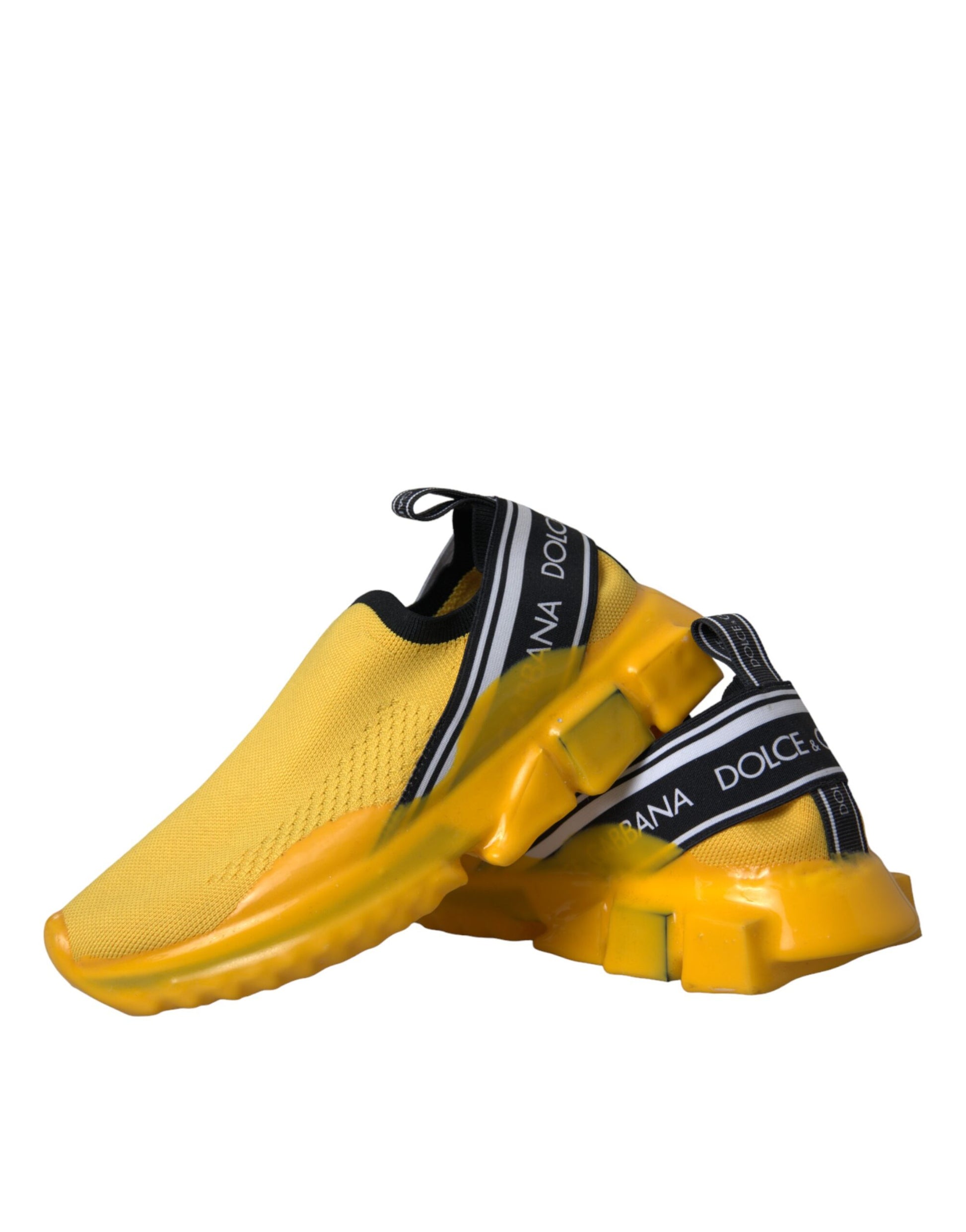 Dolce & Gabbana Yellow Sorrento Slip On Sneakers Women Shoes Curated Luxury Accessories by Orvyn
