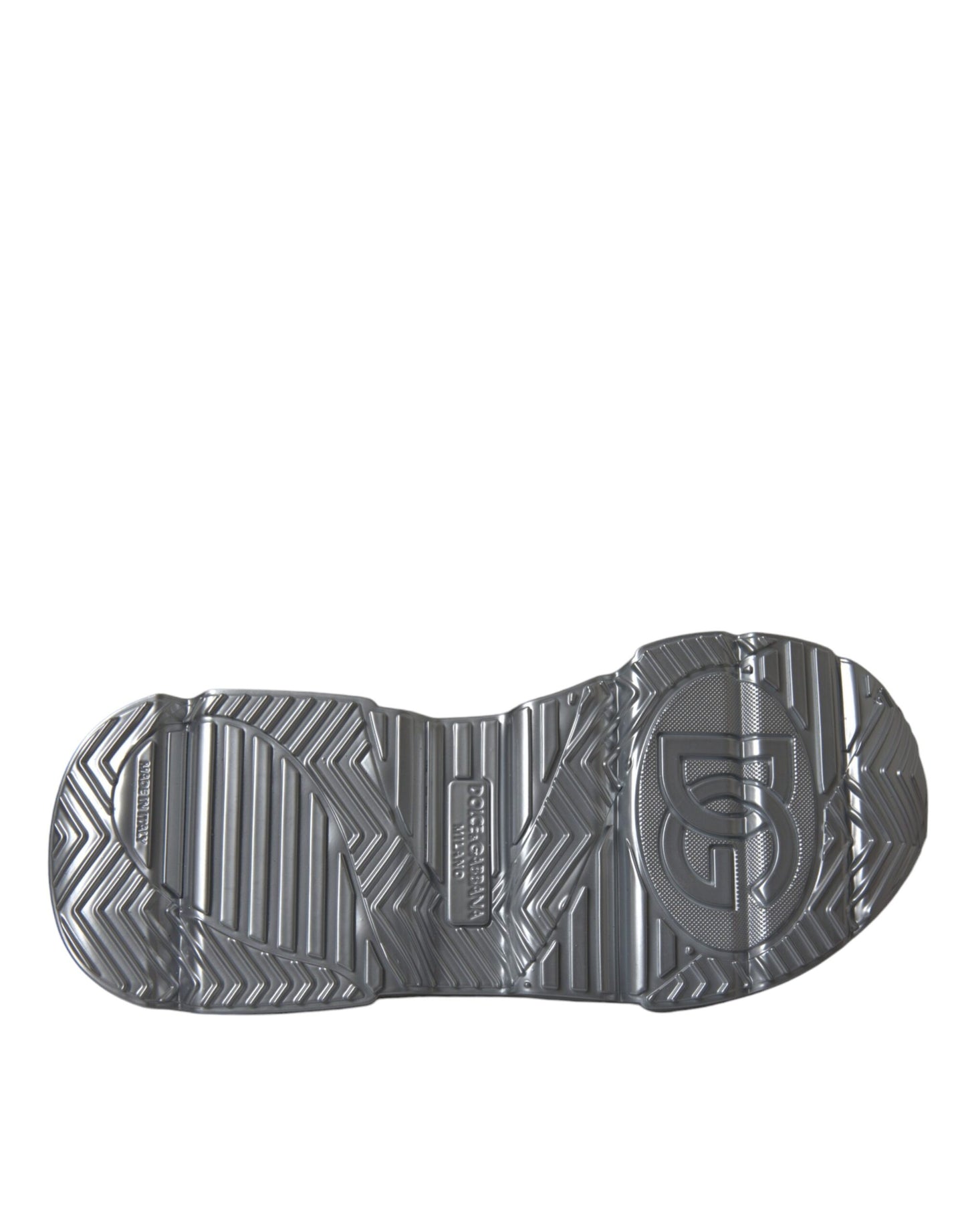 Dolce & Gabbana Silver Iridescent DAYMASTER Leather Sneakers Shoes Curated Luxury Accessories by Orvyn