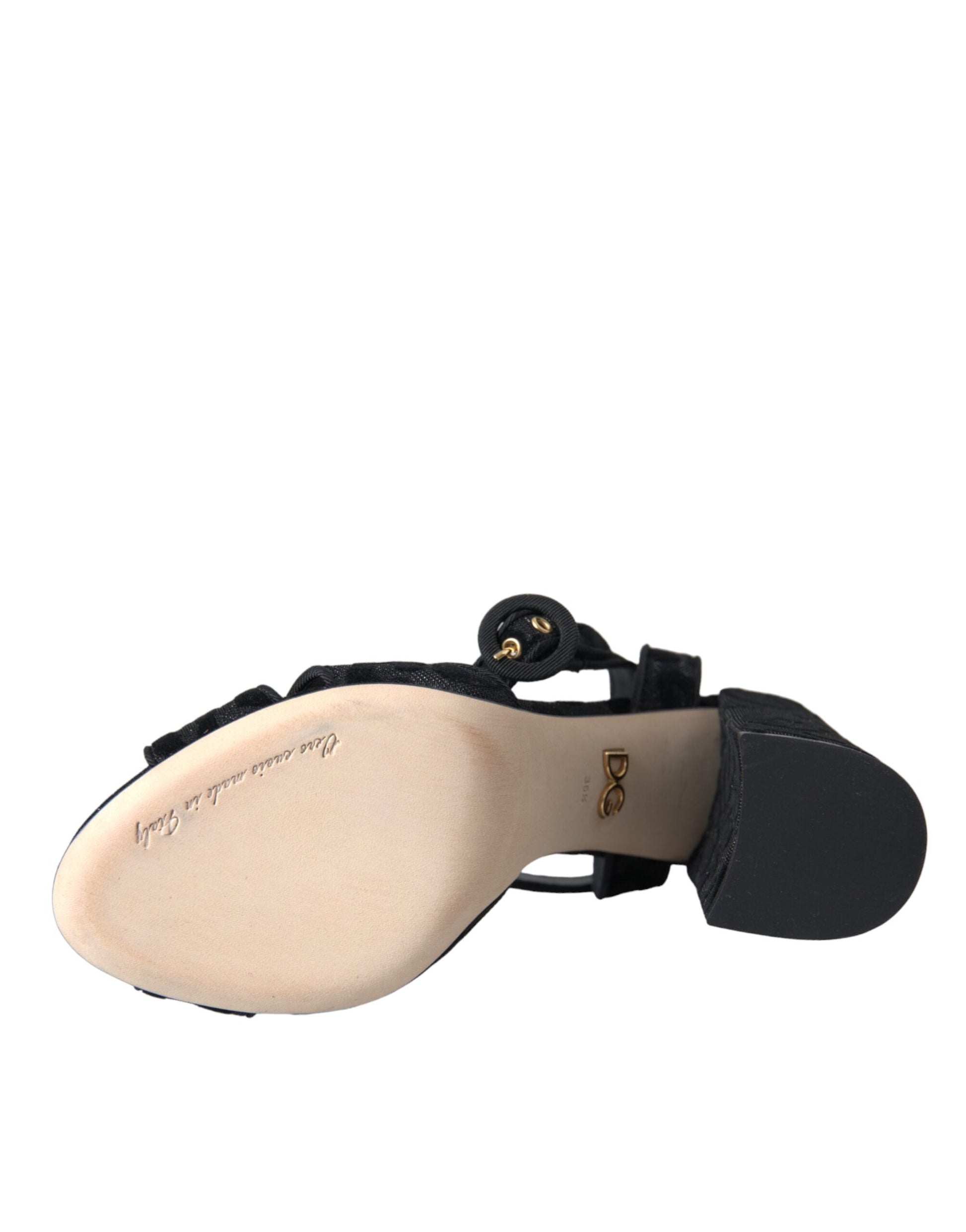 Dolce & Gabbana Black Leopard Suede Heels Sandals Shoes Curated Luxury Accessories by Orvyn
