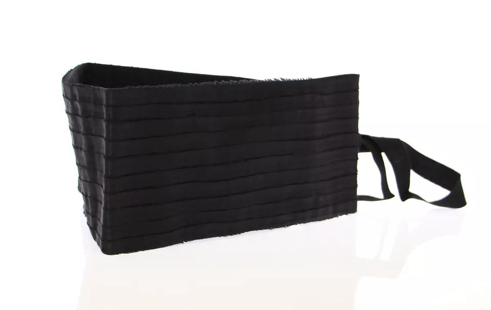 Dolce & Gabbana Black Silk Womens Waist Cummerbund schwarz
