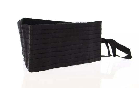 Dolce & Gabbana Black Silk Womens Waist Cummerbund schwarz