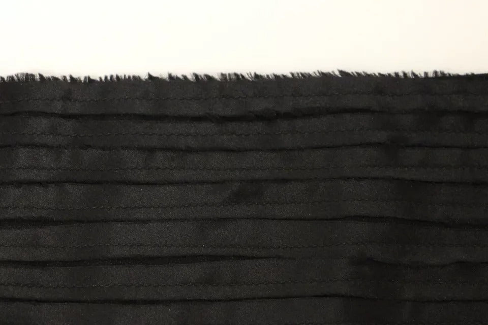 Dolce & Gabbana Black Silk Womens Waist Cummerbund schwarz