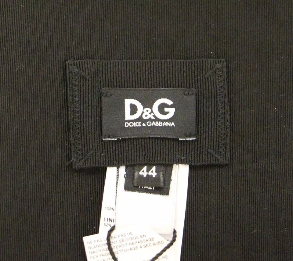 Dolce & Gabbana Black Silk Womens Waist Cummerbund schwarz