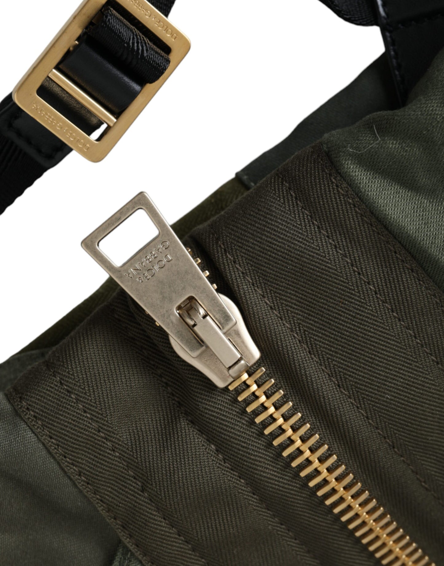 Dolce & Gabbana Military Green Patchwork Rucksack Backpack Bag Curated Luxury Accessories by Orvyn