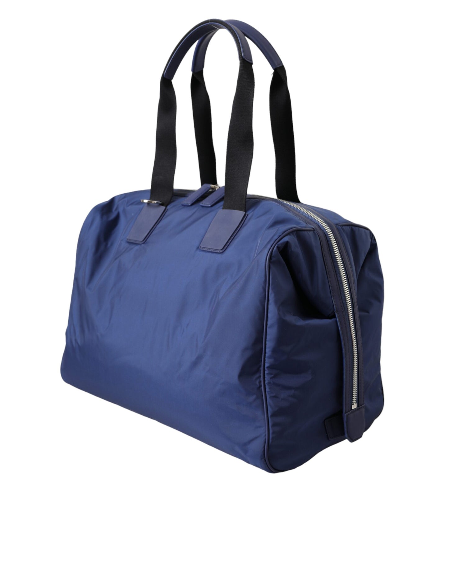 Dolce & Gabbana Blue Nylon Calfskin Hand Shoulder Duffel Bag Curated Luxury Accessories by Orvyn