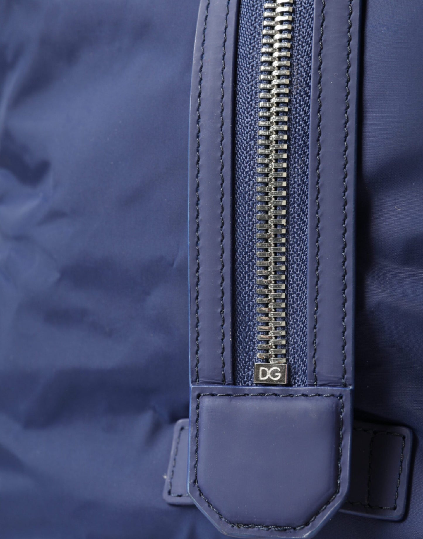 Dolce & Gabbana Blue Nylon Calfskin Hand Shoulder Duffel Bag Curated Luxury Accessories by Orvyn