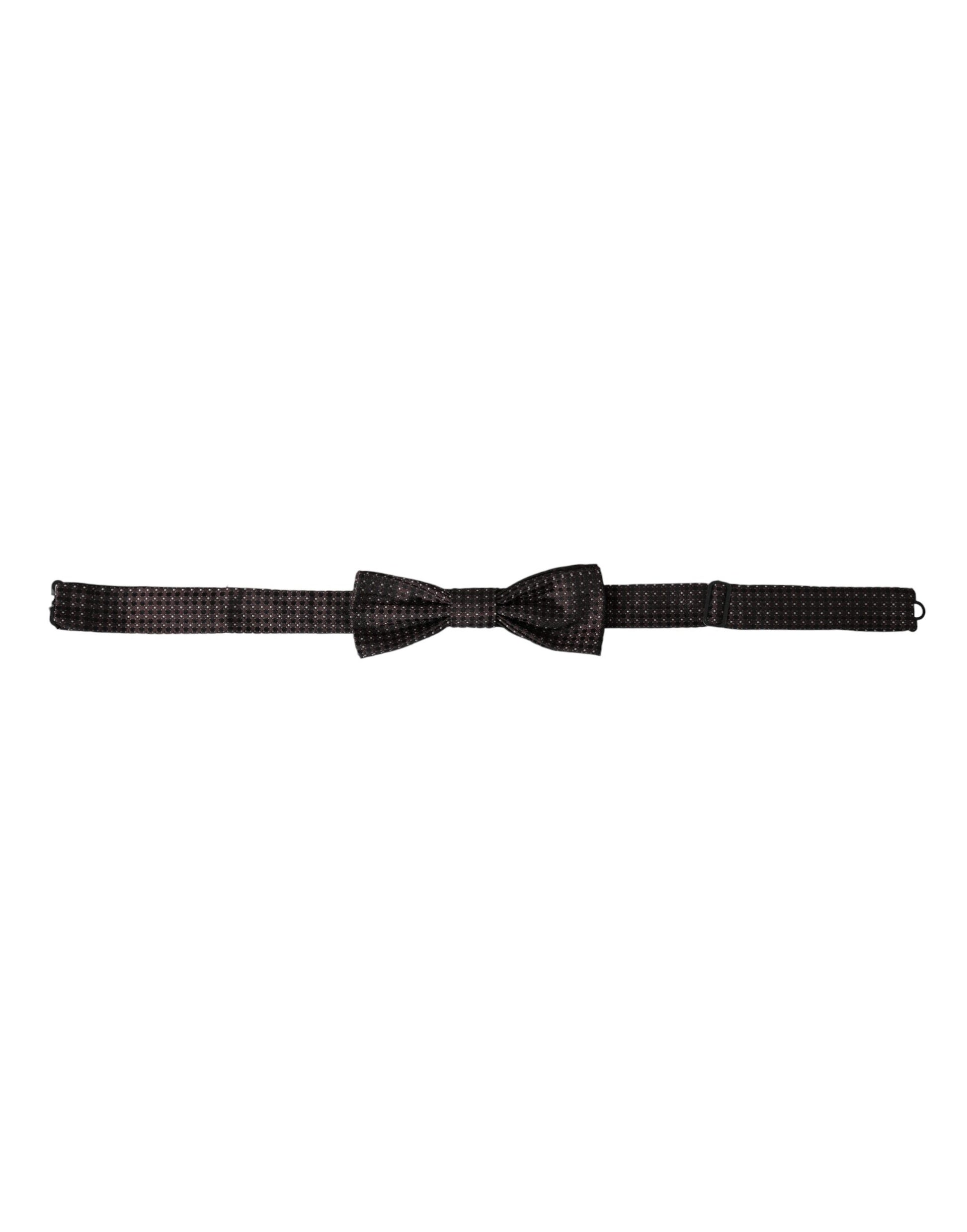 Dolce & Gabbana Brown Fantasy Silk Adjustable Neck Men Papillon Bow Tie Curated Luxury Accessories by Orvyn