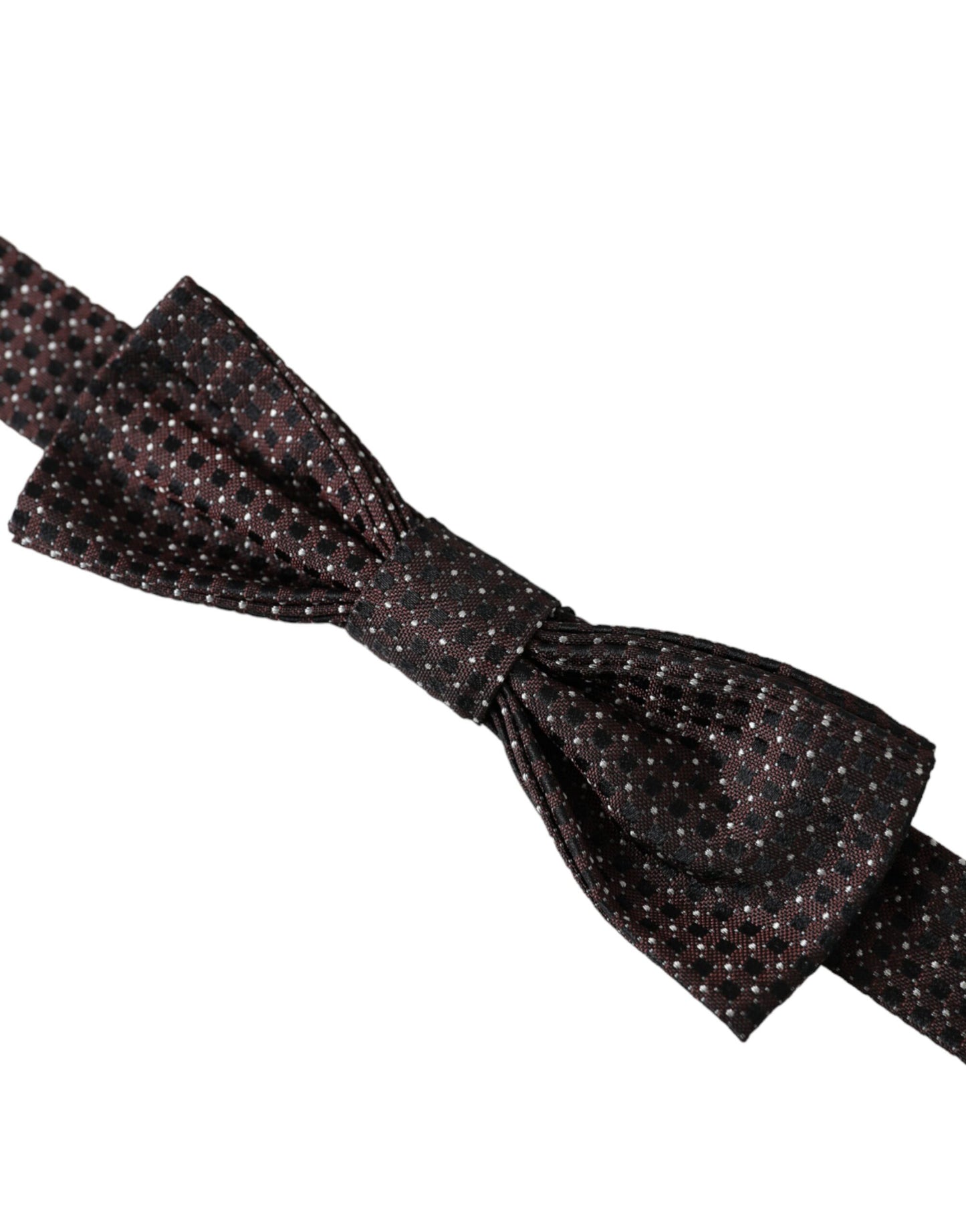 Dolce & Gabbana Brown Fantasy Silk Adjustable Neck Men Papillon Bow Tie Curated Luxury Accessories by Orvyn