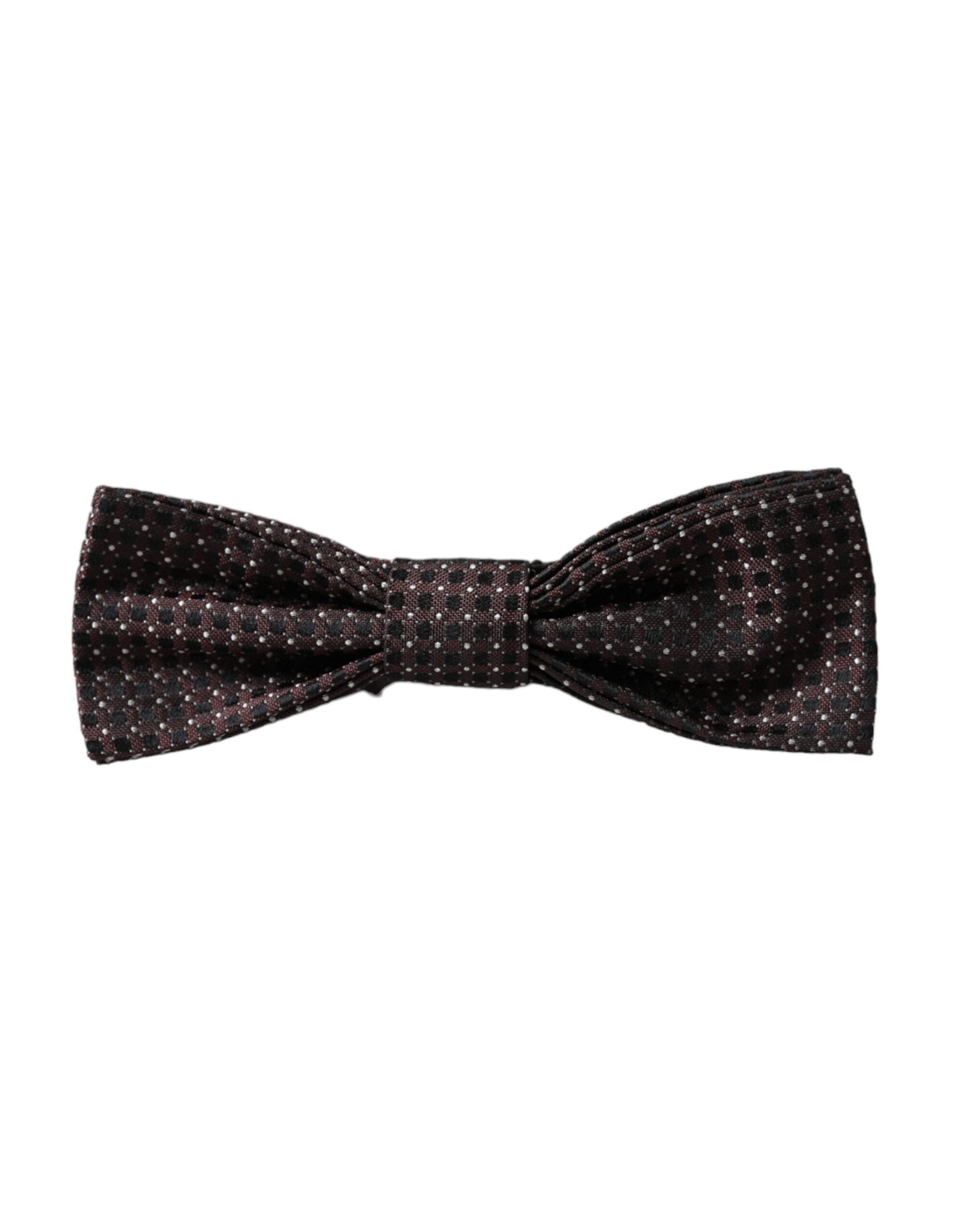 Dolce & Gabbana Brown Fantasy Silk Adjustable Neck Men Papillon Bow Tie Curated Luxury Accessories by Orvyn