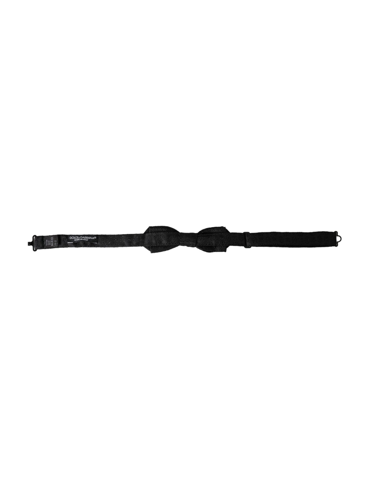 Dolce & Gabbana Black Silk Fantasy Adjustable Neck Men Bow Tie Curated Luxury Accessories by Orvyn