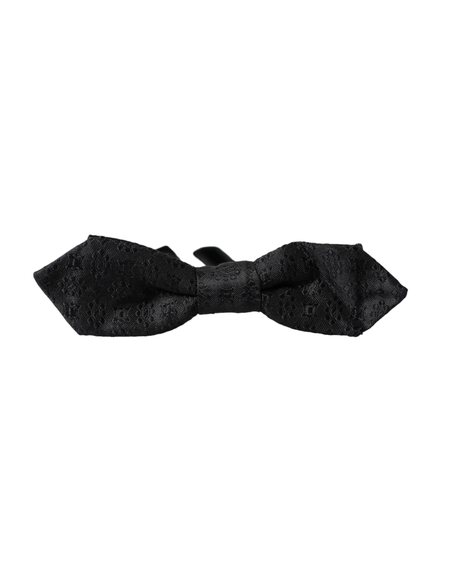 Dolce & Gabbana Black Silk Fantasy Adjustable Neck Men Bow Tie Curated Luxury Accessories by Orvyn