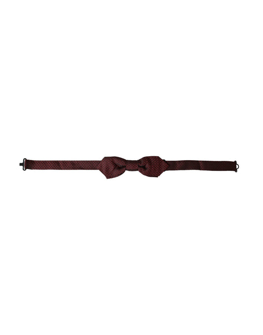 Dolce & Gabbana Red Silk Fantasy Adjustable Neck Men Bow Tie Curated Luxury Accessories by Orvyn