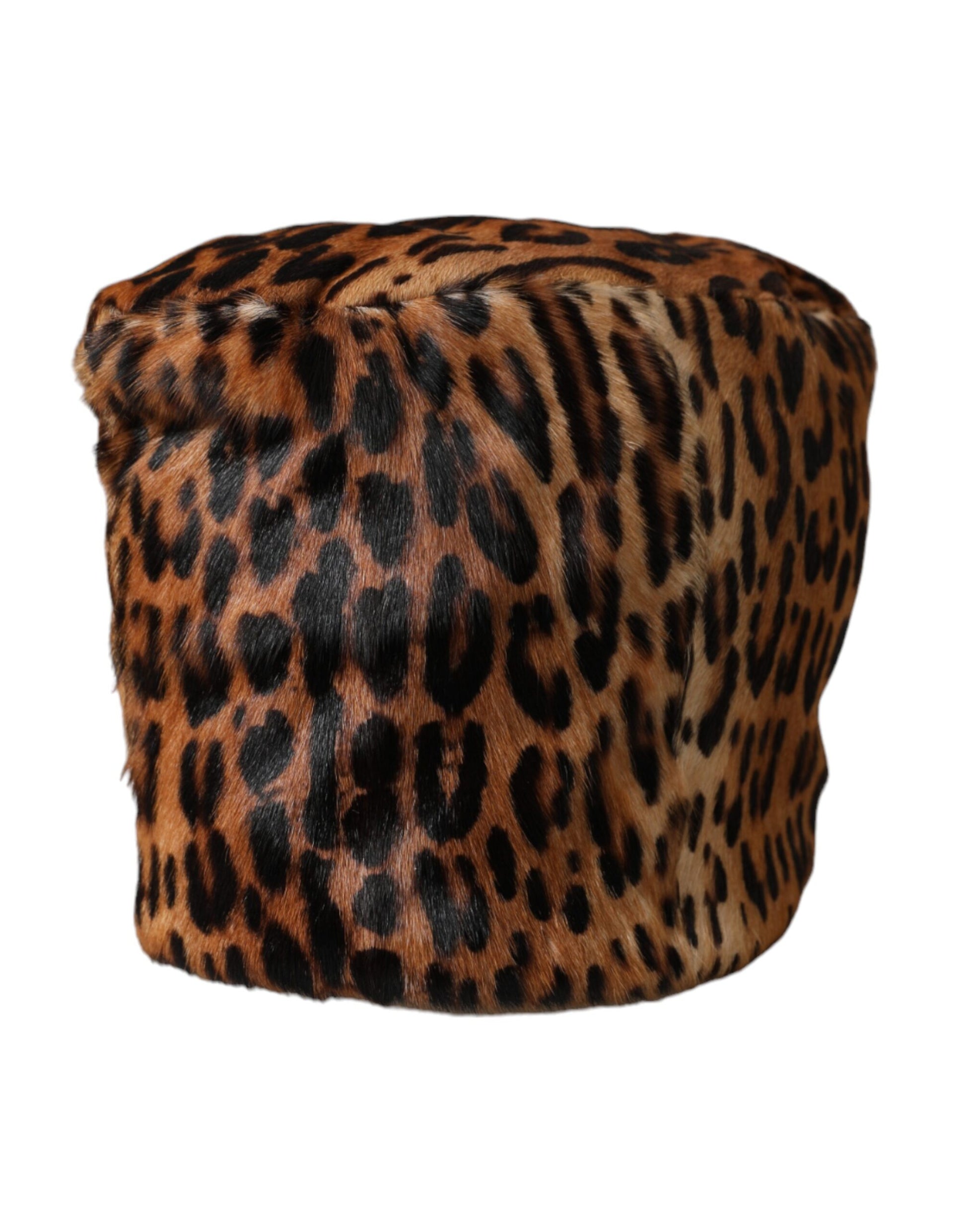 Dolce & Gabbana Brown Leopard Fur Women Bucket Hat Curated Luxury Accessories by Orvyn