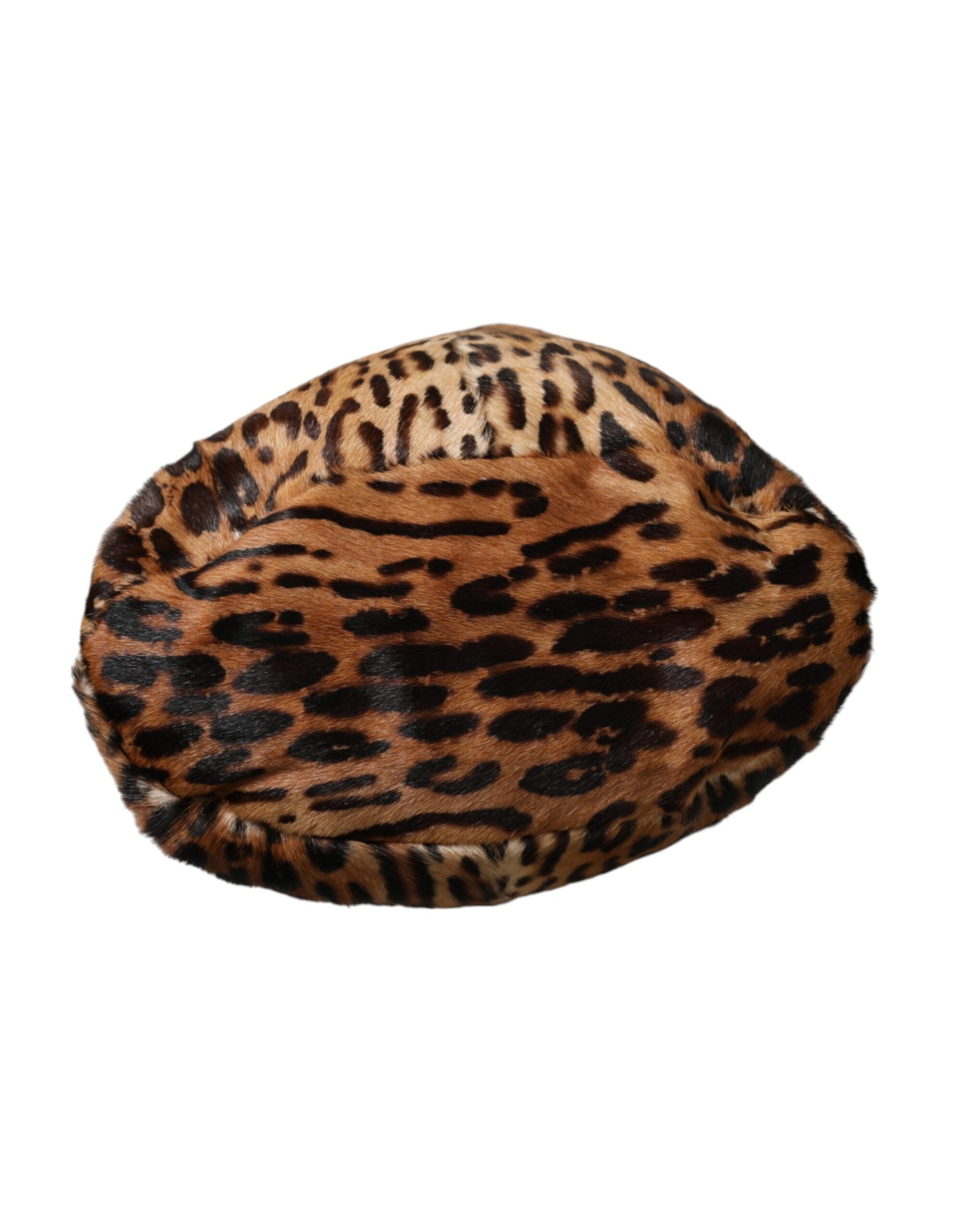Dolce & Gabbana Brown Leopard Fur Women Bucket Hat Curated Luxury Accessories by Orvyn