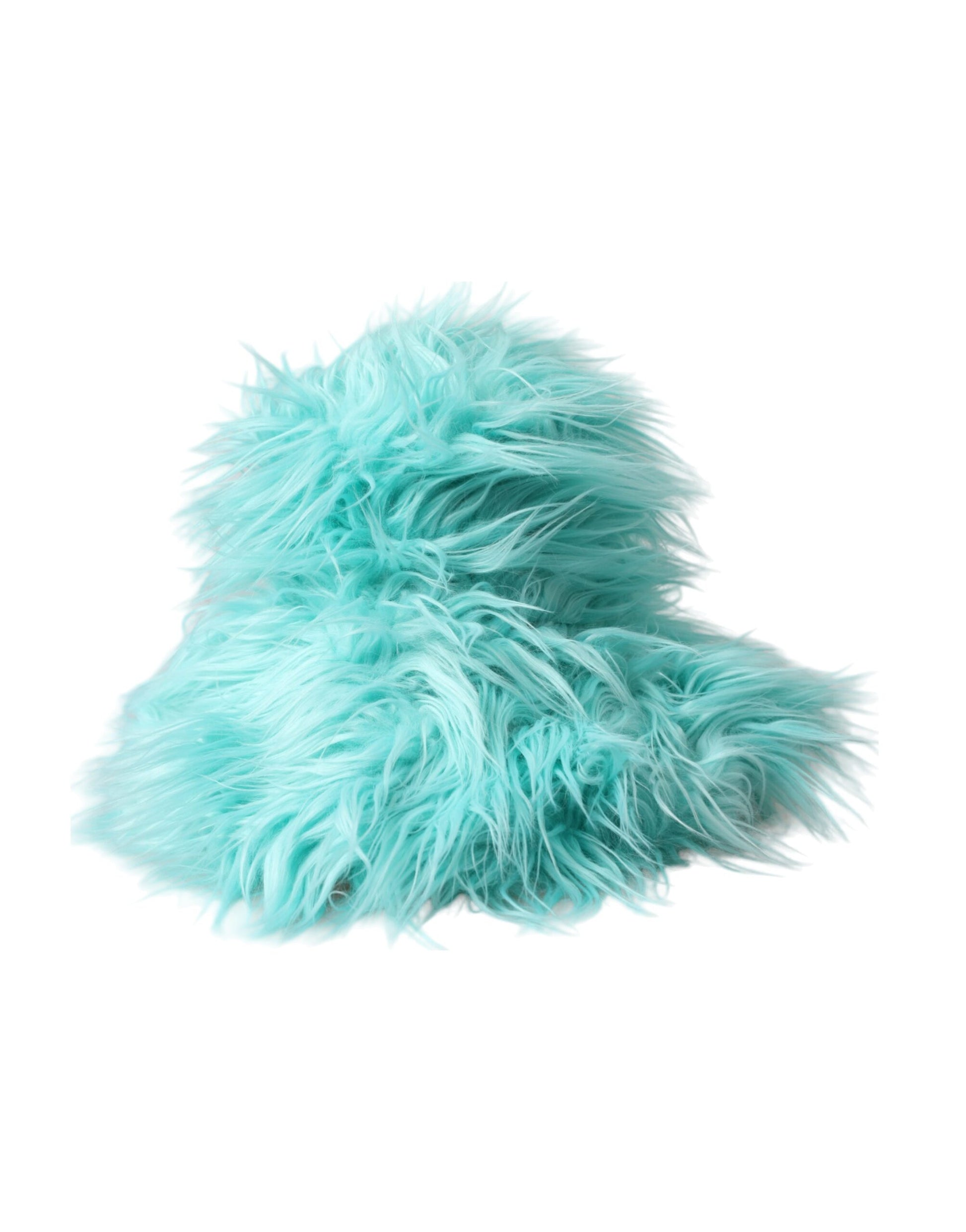 Dolce & Gabbana Mint Green Acrylic Fur Womens Bucket Hat Curated Luxury Accessories by Orvyn