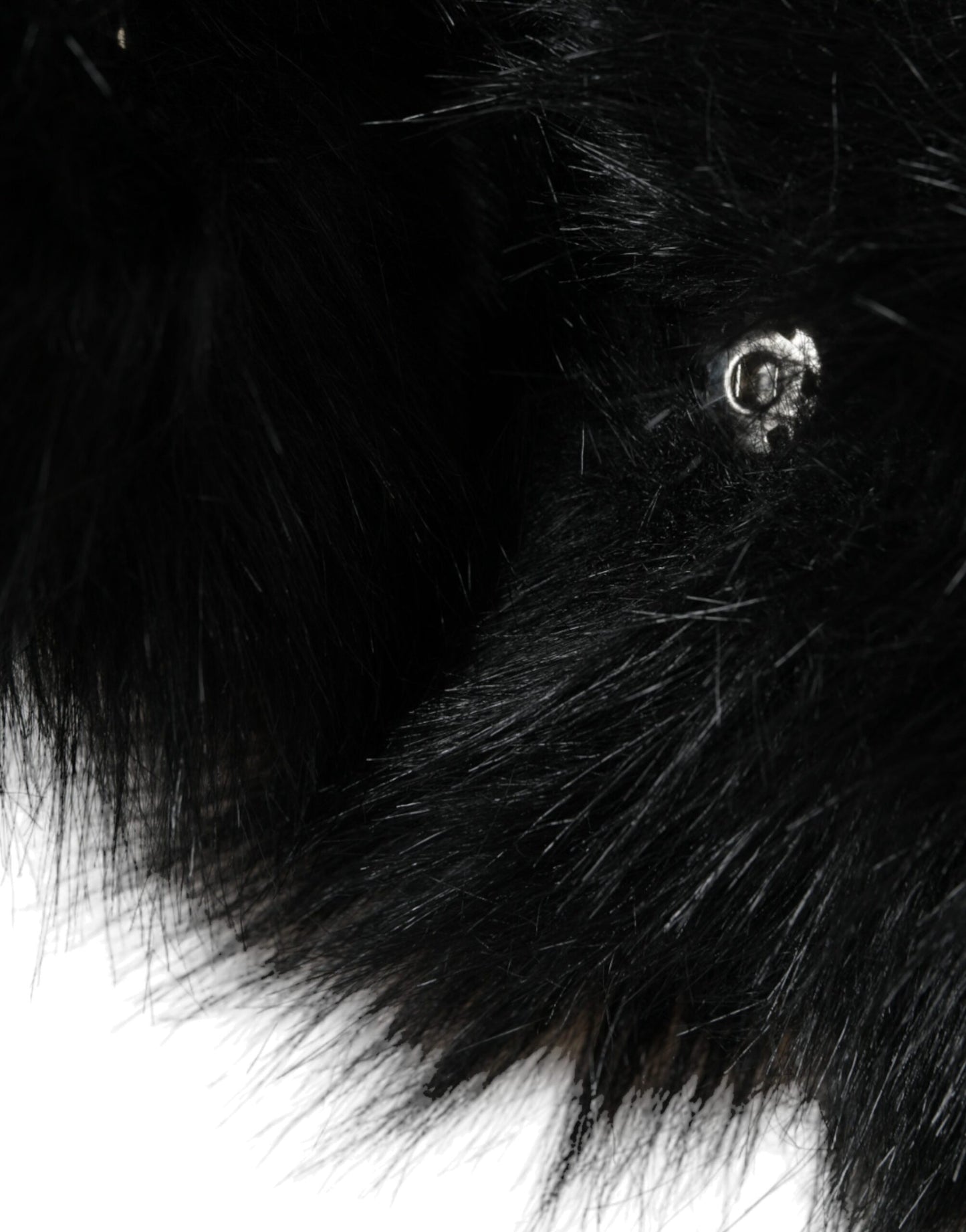 Dolce & Gabbana Black Faux Fur Whole Head Wrap Hat Curated Luxury Accessories by Orvyn