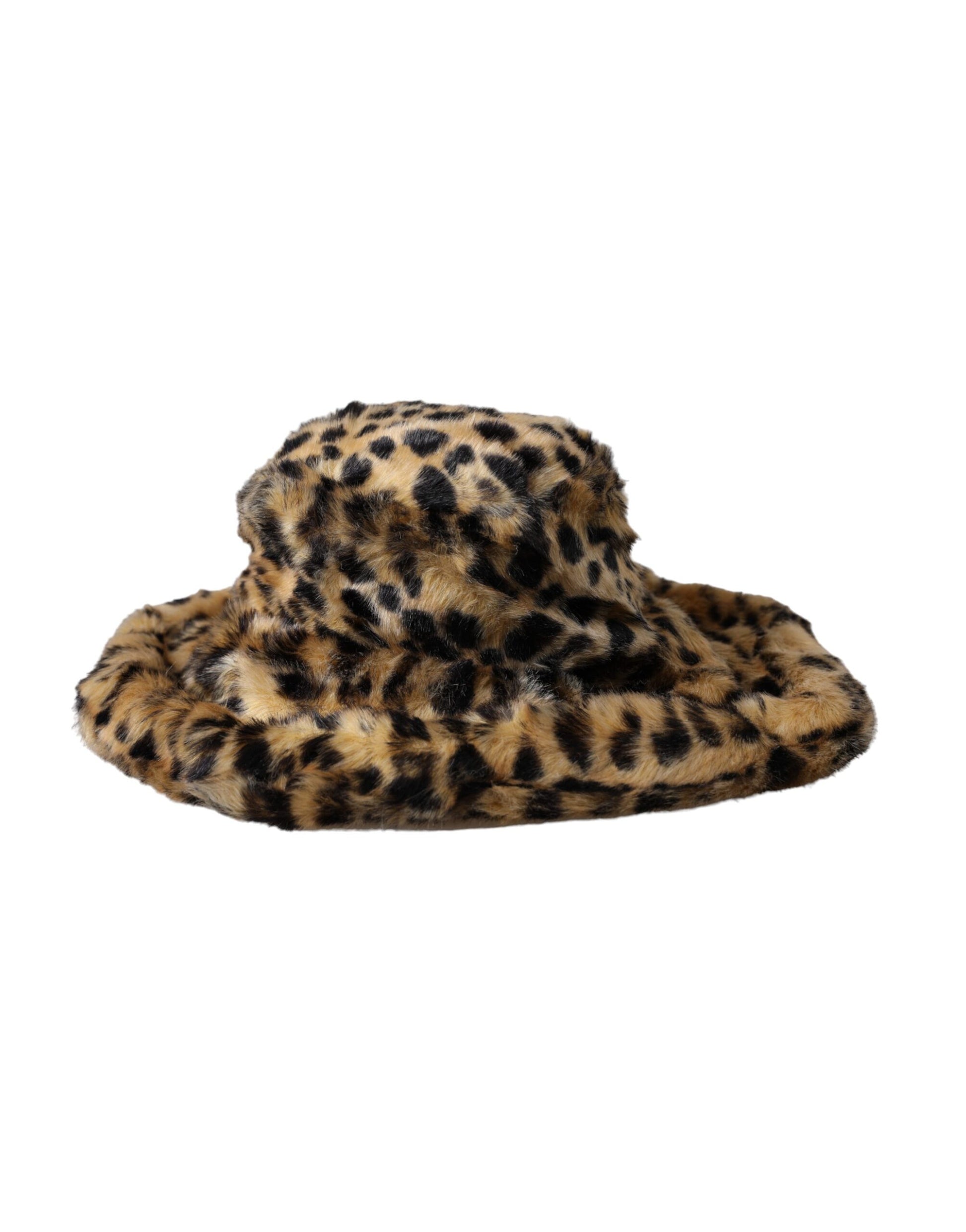 Dolce & Gabbana Brown Leopard Fur Women Bucket Hat Curated Luxury Accessories by Orvyn