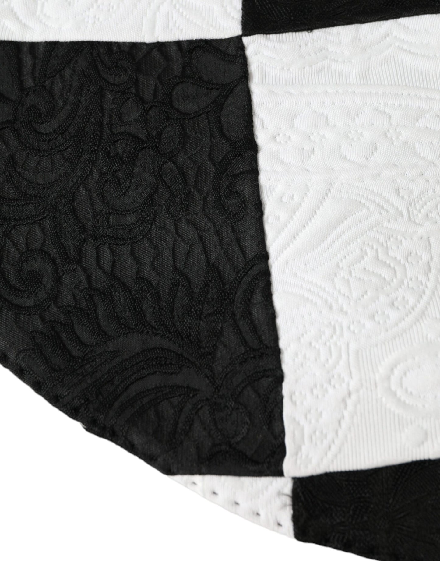 Dolce & Gabbana Black White Checkered Wide Brim Floppy Hat Curated Luxury Accessories by Orvyn