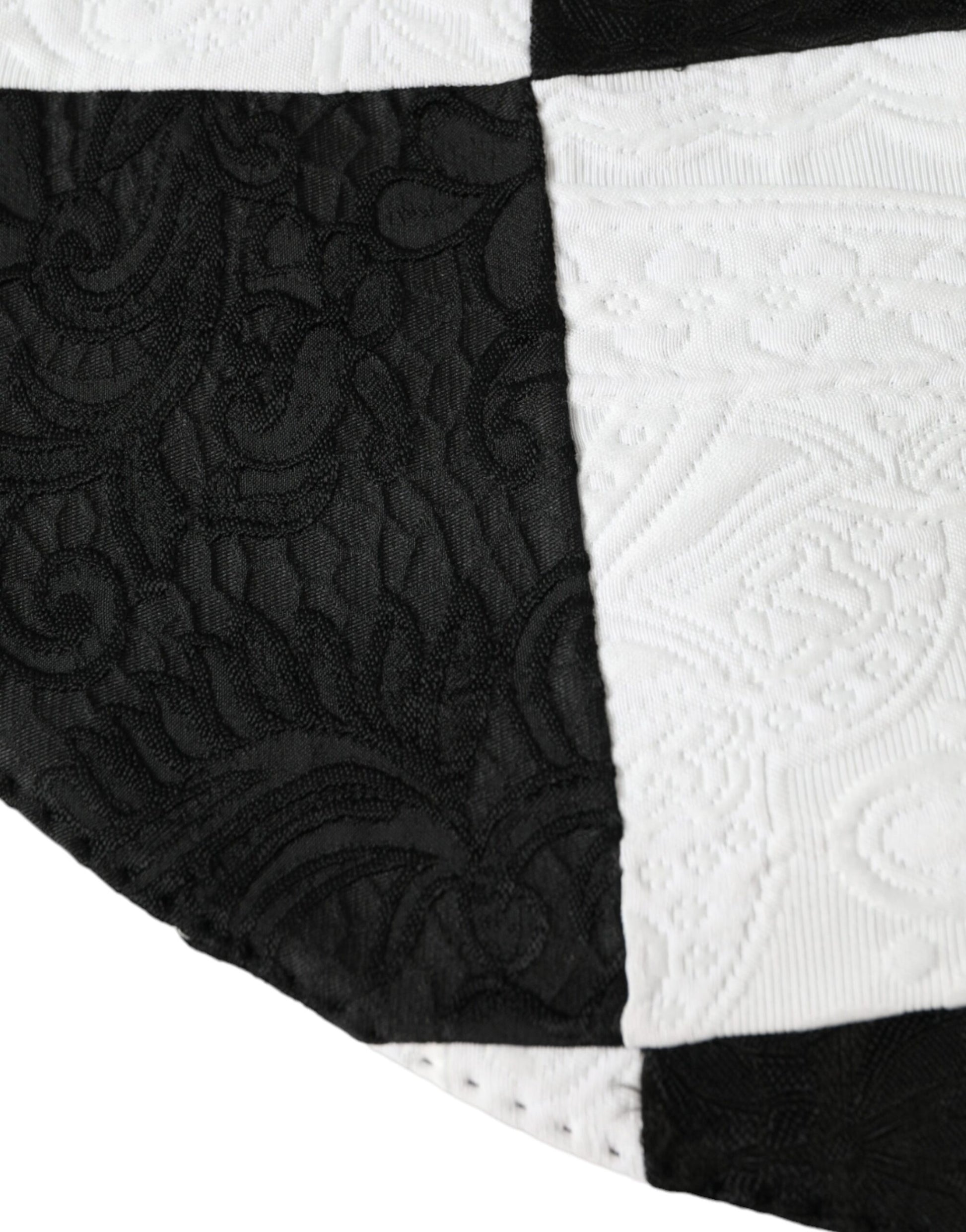 Dolce & Gabbana Black White Checkered Wide Brim Floppy Hat Curated Luxury Accessories by Orvyn