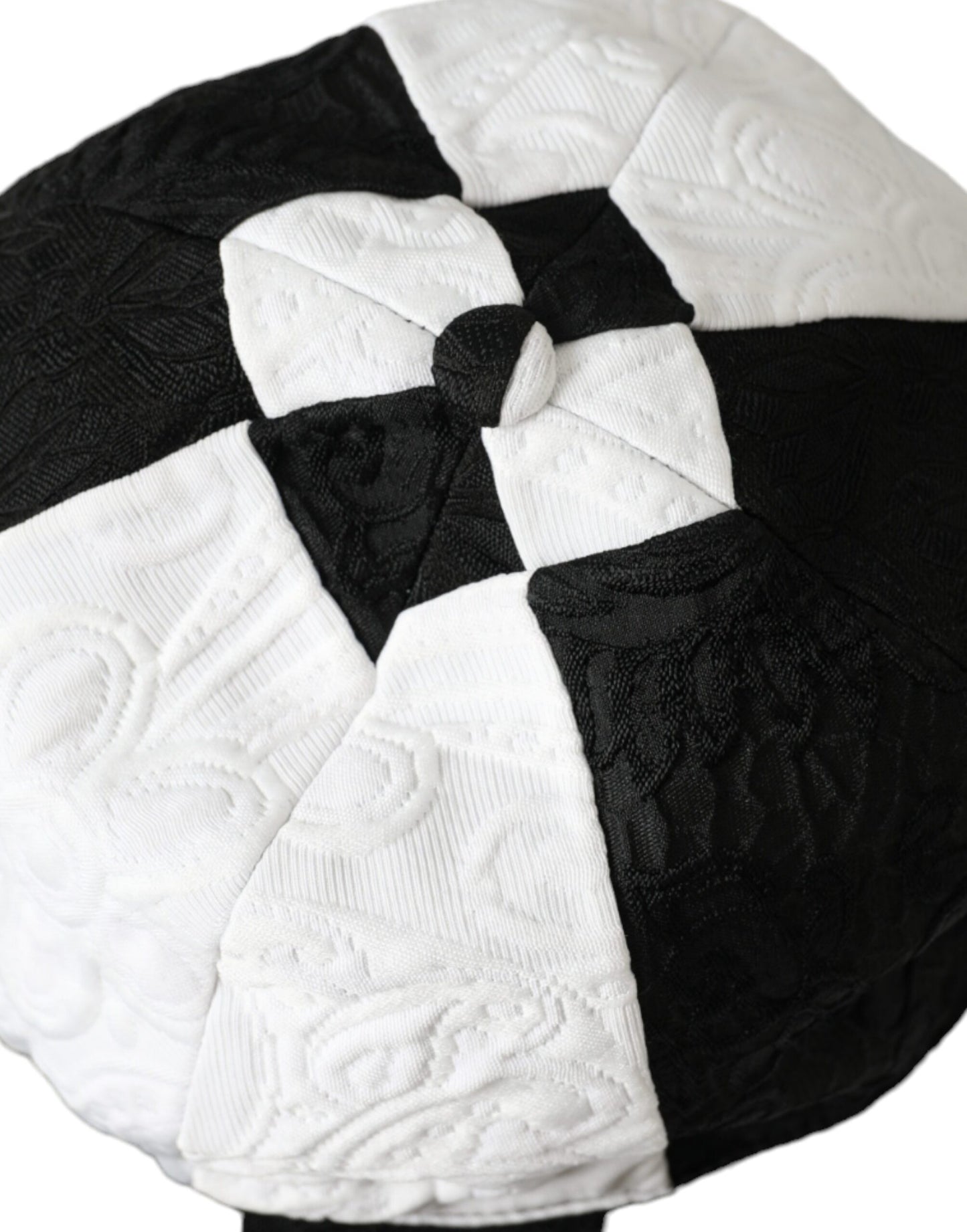 Dolce & Gabbana Black White Checkered Wide Brim Floppy Hat Curated Luxury Accessories by Orvyn