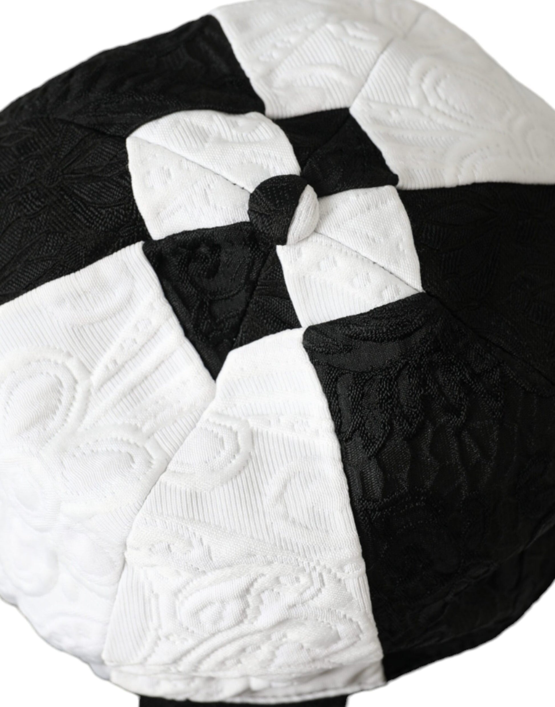 Dolce & Gabbana Black White Checkered Wide Brim Floppy Hat Curated Luxury Accessories by Orvyn