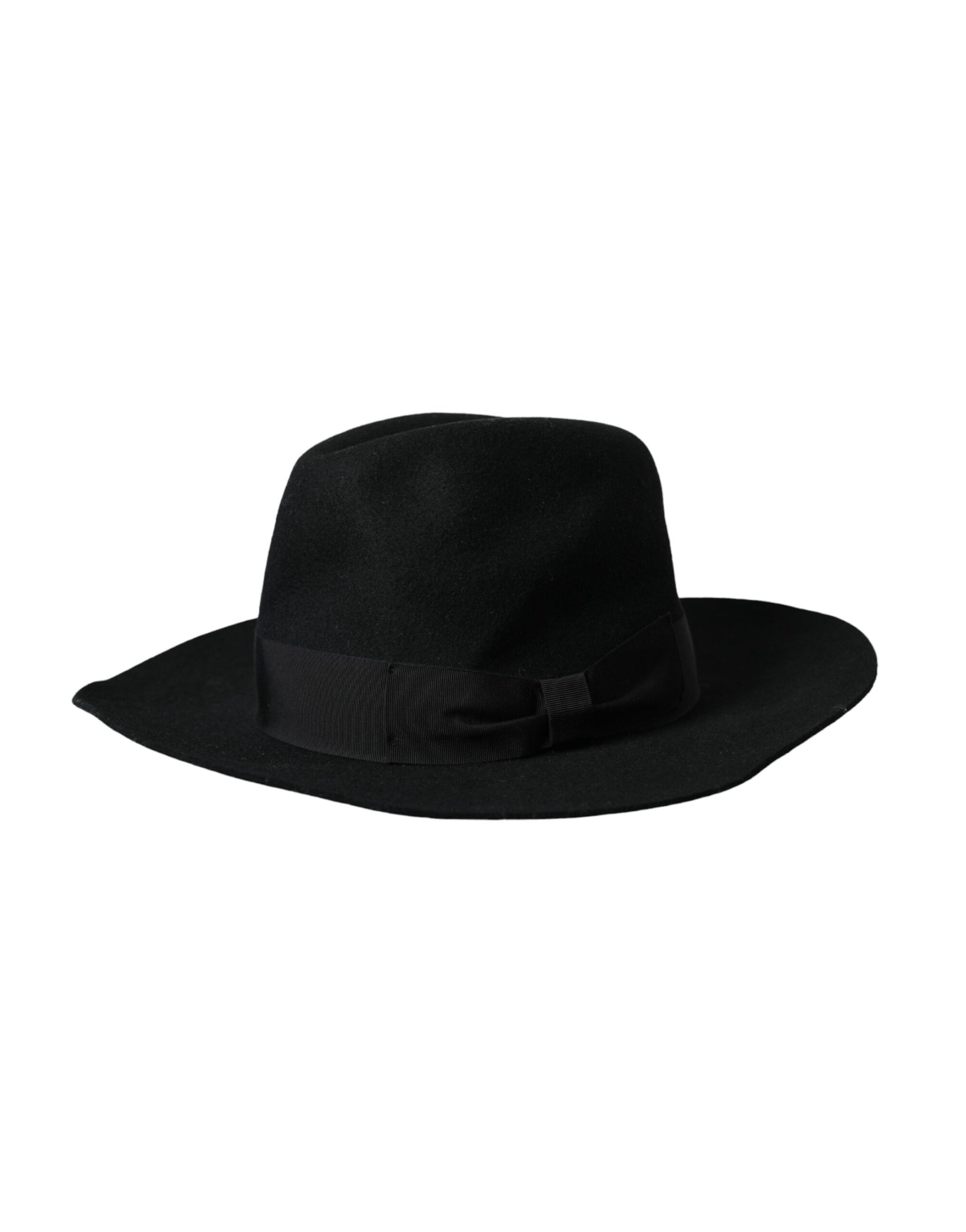 Dolce & Gabbana Black Rabbit Fedora Trilby Women Hat Curated Luxury Accessories by Orvyn