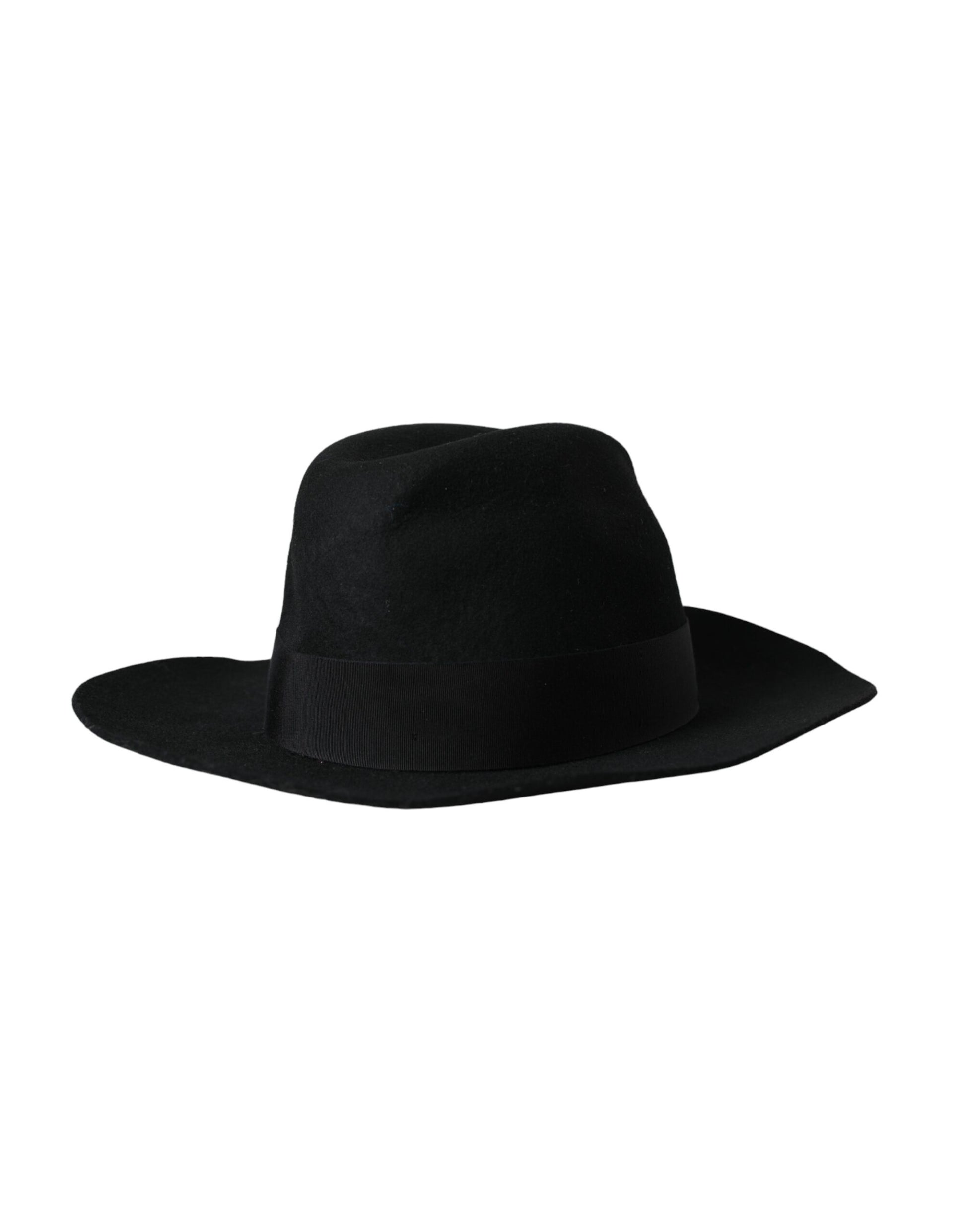Dolce & Gabbana Black Rabbit Fedora Trilby Women Hat Curated Luxury Accessories by Orvyn
