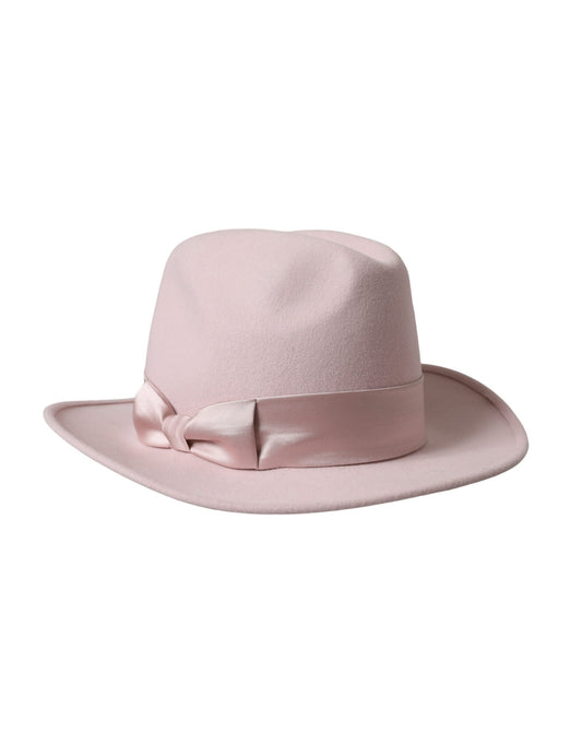 Dolce & Gabbana Pink Rabbit Fedora Trilby Women Hat Curated Luxury Accessories by Orvyn