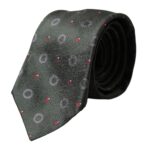 Dolce & Gabbana Dark Gray 100% Silk Fantasy Adjustable Men Tie Curated Luxury Accessories by Orvyn
