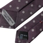 Dolce & Gabbana Purple 100% Silk Polka Dot Adjustable Men Tie lila