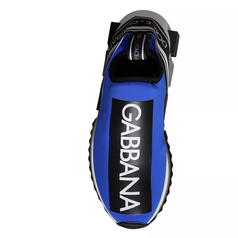 Dolce & Gabbana Blue Logo Low Top Sorrento Sneakers Shoes Curated Luxury Accessories by Orvyn