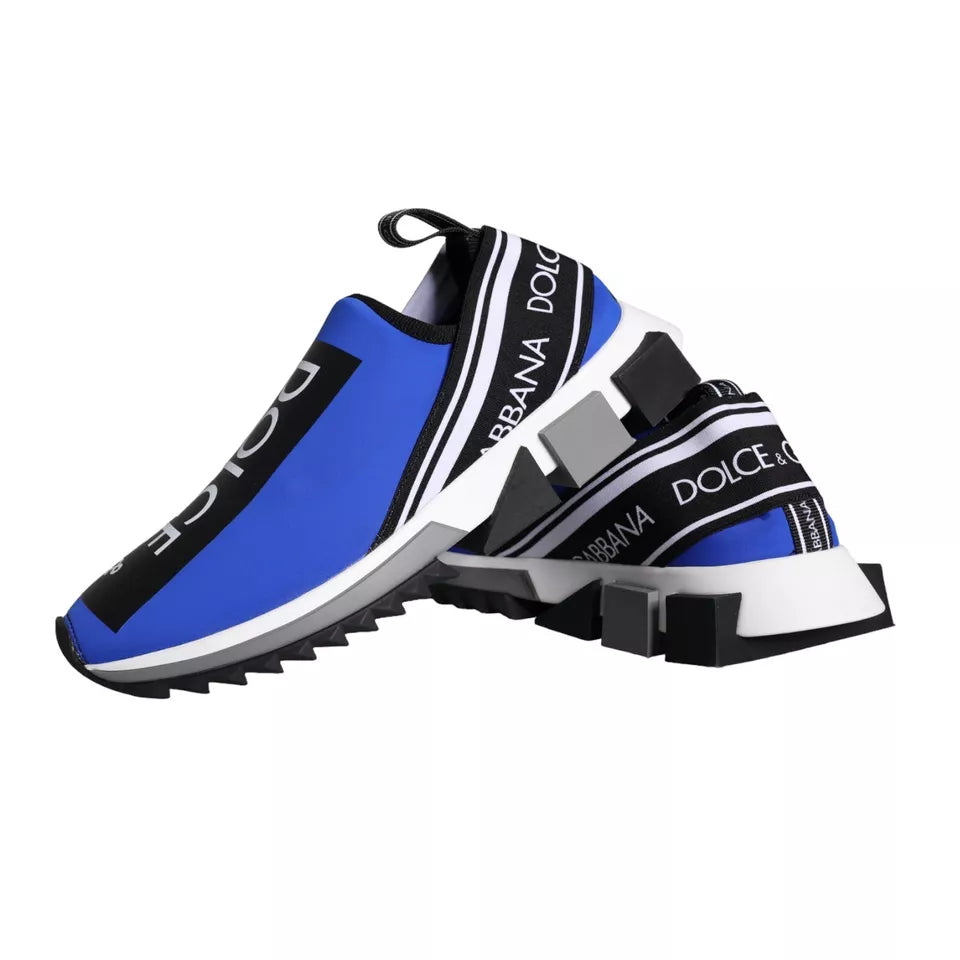 Dolce & Gabbana Blue Logo Low Top Sorrento Sneakers Shoes Curated Luxury Accessories by Orvyn