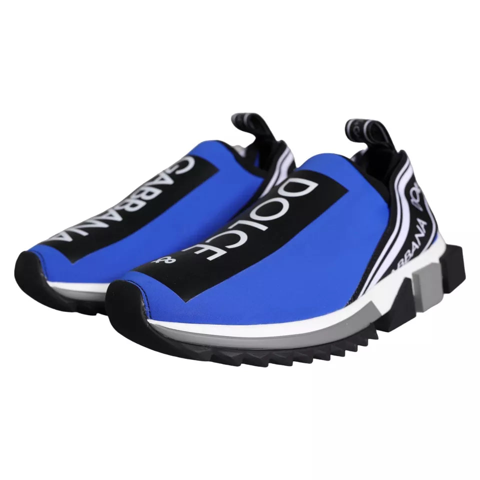 Dolce & Gabbana Blue Logo Low Top Sorrento Sneakers Shoes Curated Luxury Accessories by Orvyn