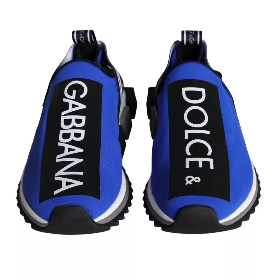 Dolce & Gabbana Blue Logo Low Top Sorrento Sneakers Shoes Curated Luxury Accessories by Orvyn