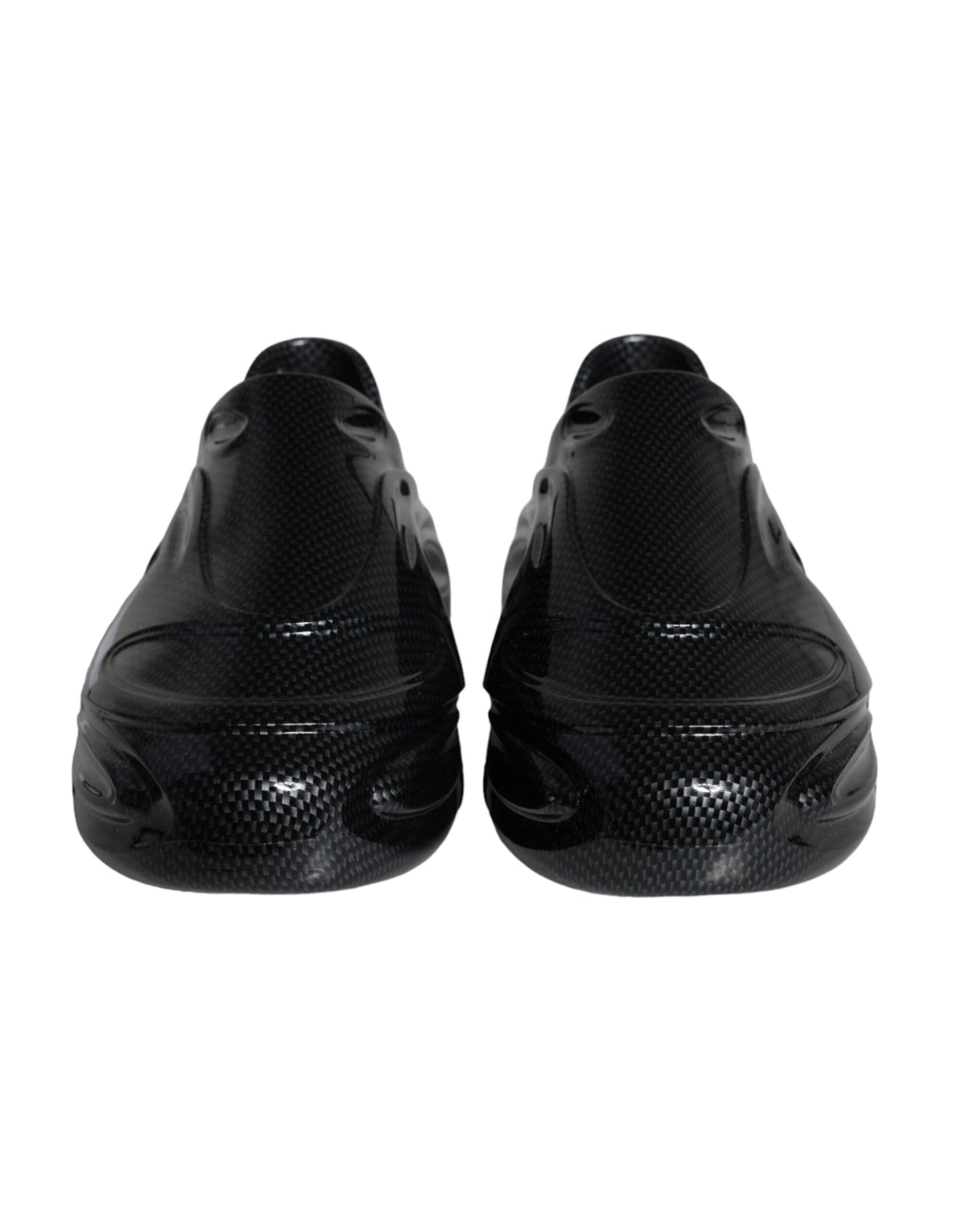 Dolce & Gabbana Black Foiled Rubber Toy Low Top Men Sneakers Shoes Curated Luxury Accessories by Orvyn