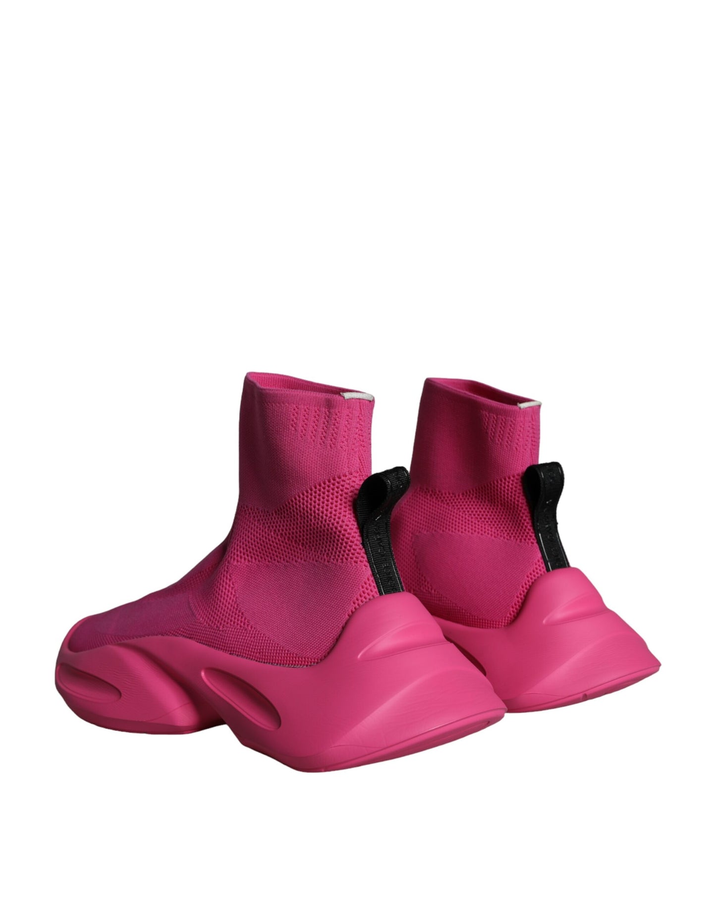 Dolce & Gabbana Pink Logo Print Slip On Socks Sneakers Shoes Curated Luxury Accessories by Orvyn