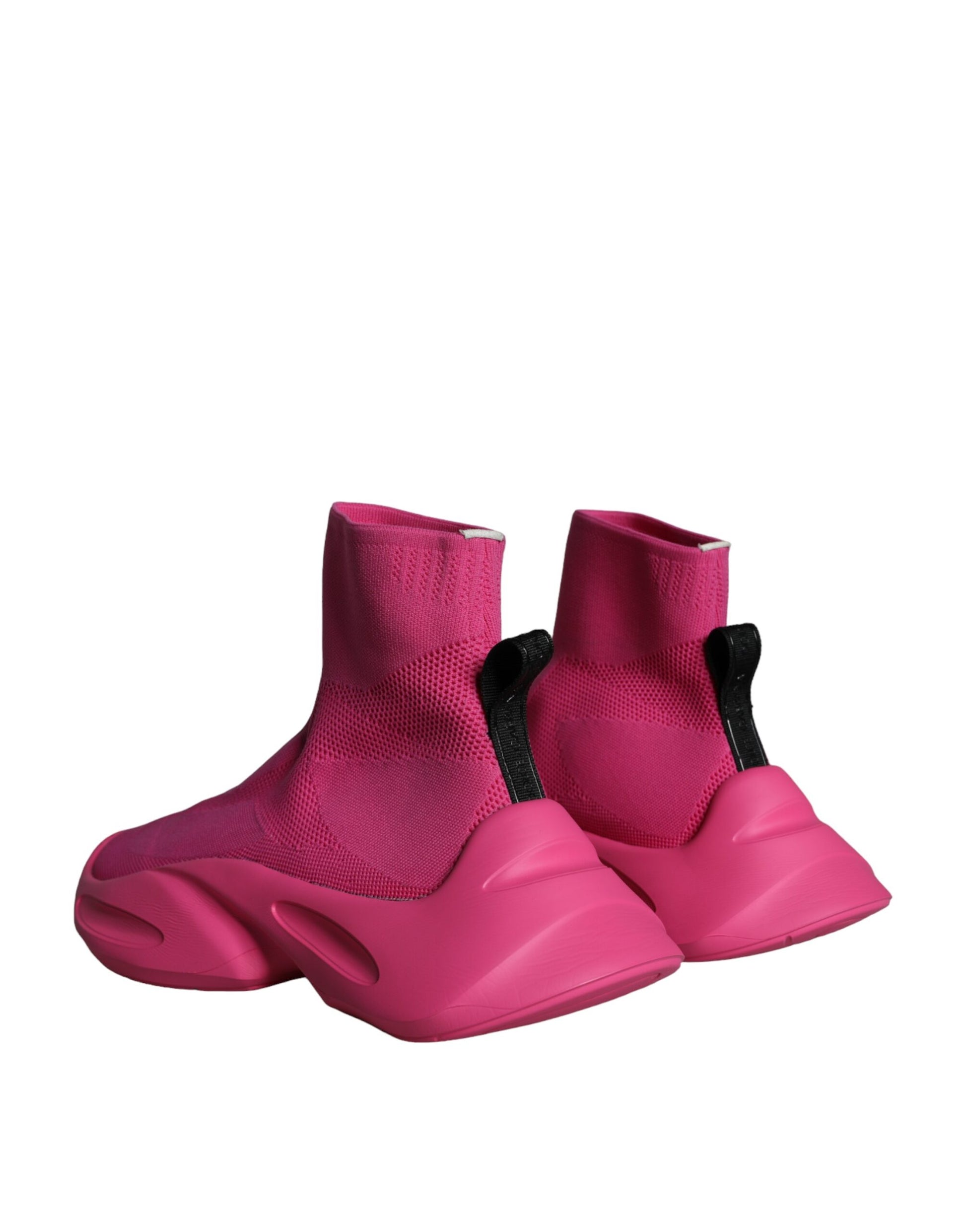 Dolce & Gabbana Pink Logo Print Slip On Socks Sneakers Shoes Curated Luxury Accessories by Orvyn