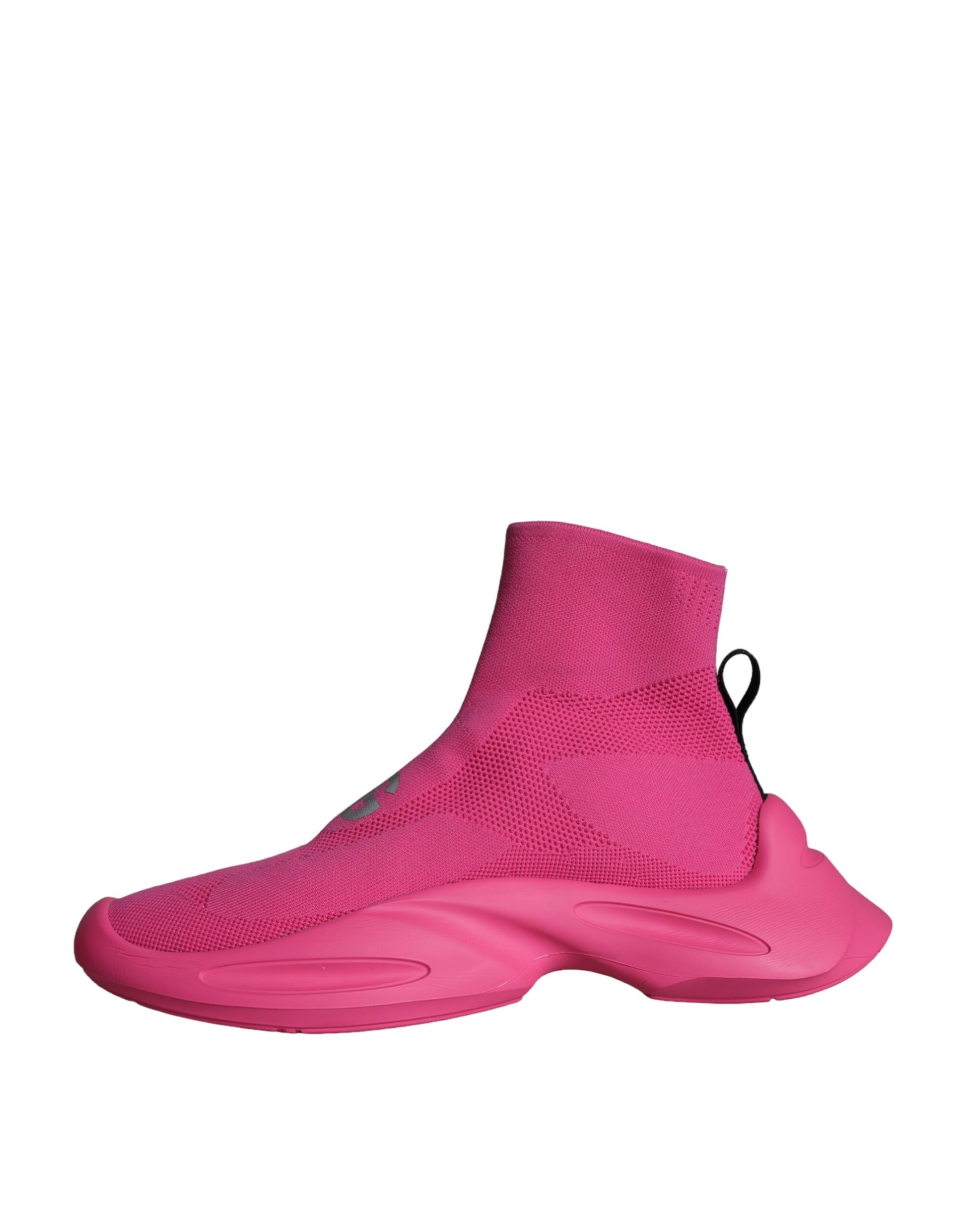 Dolce & Gabbana Pink Logo Print Slip On Socks Sneakers Shoes Curated Luxury Accessories by Orvyn