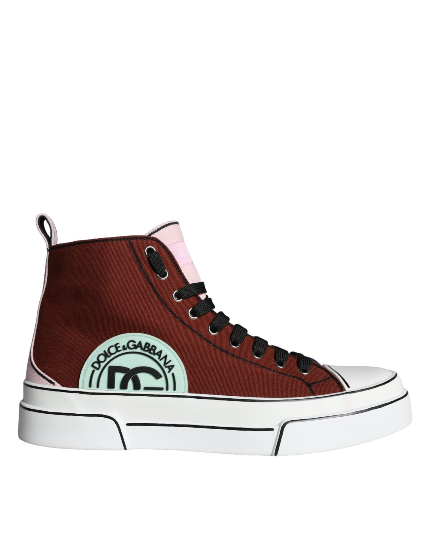 Dolce & Gabbana Multicolor Patchwork High Top Sneaker Shoes Curated Luxury Accessories by Orvyn