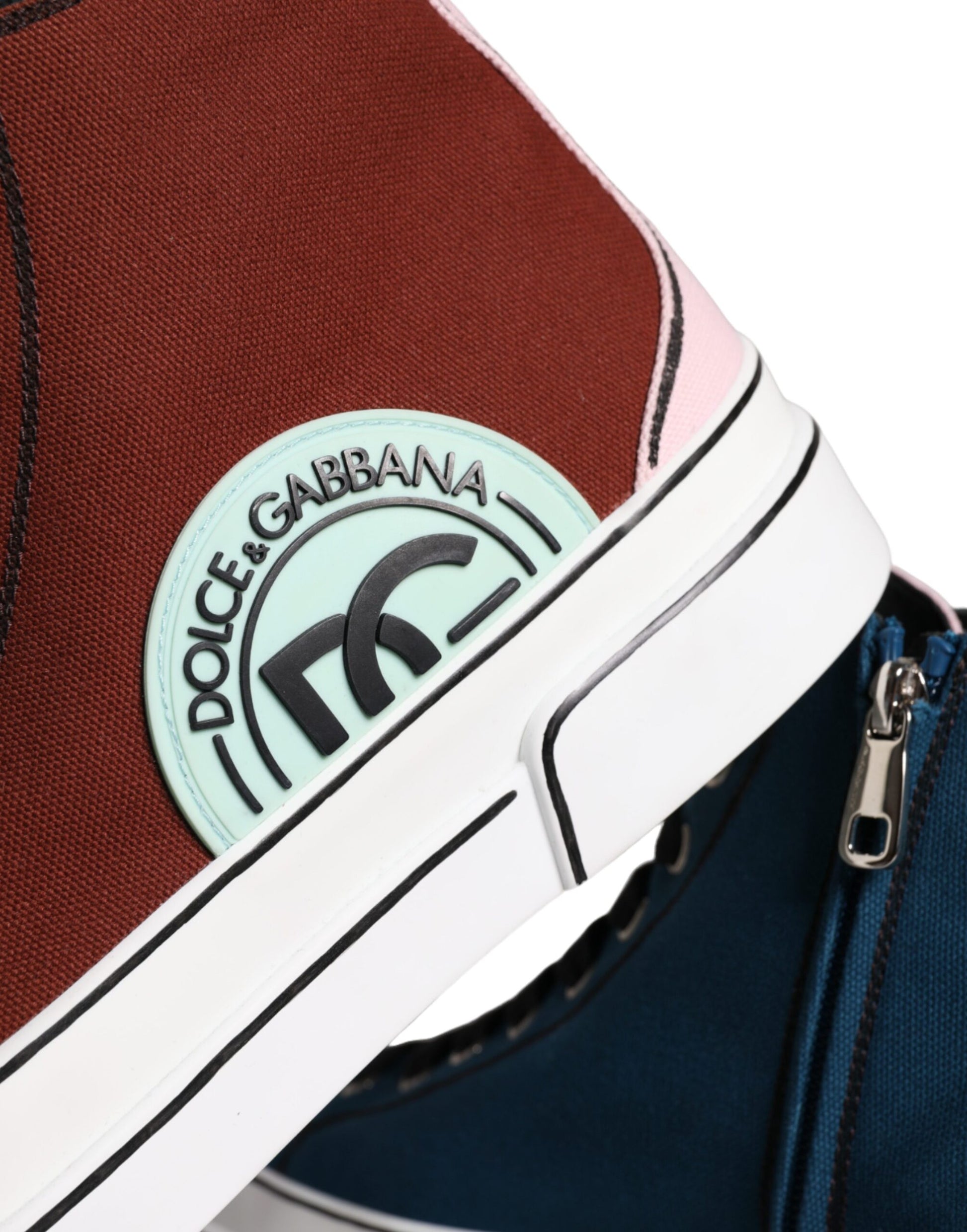 Dolce & Gabbana Multicolor Patchwork High Top Sneaker Shoes Curated Luxury Accessories by Orvyn