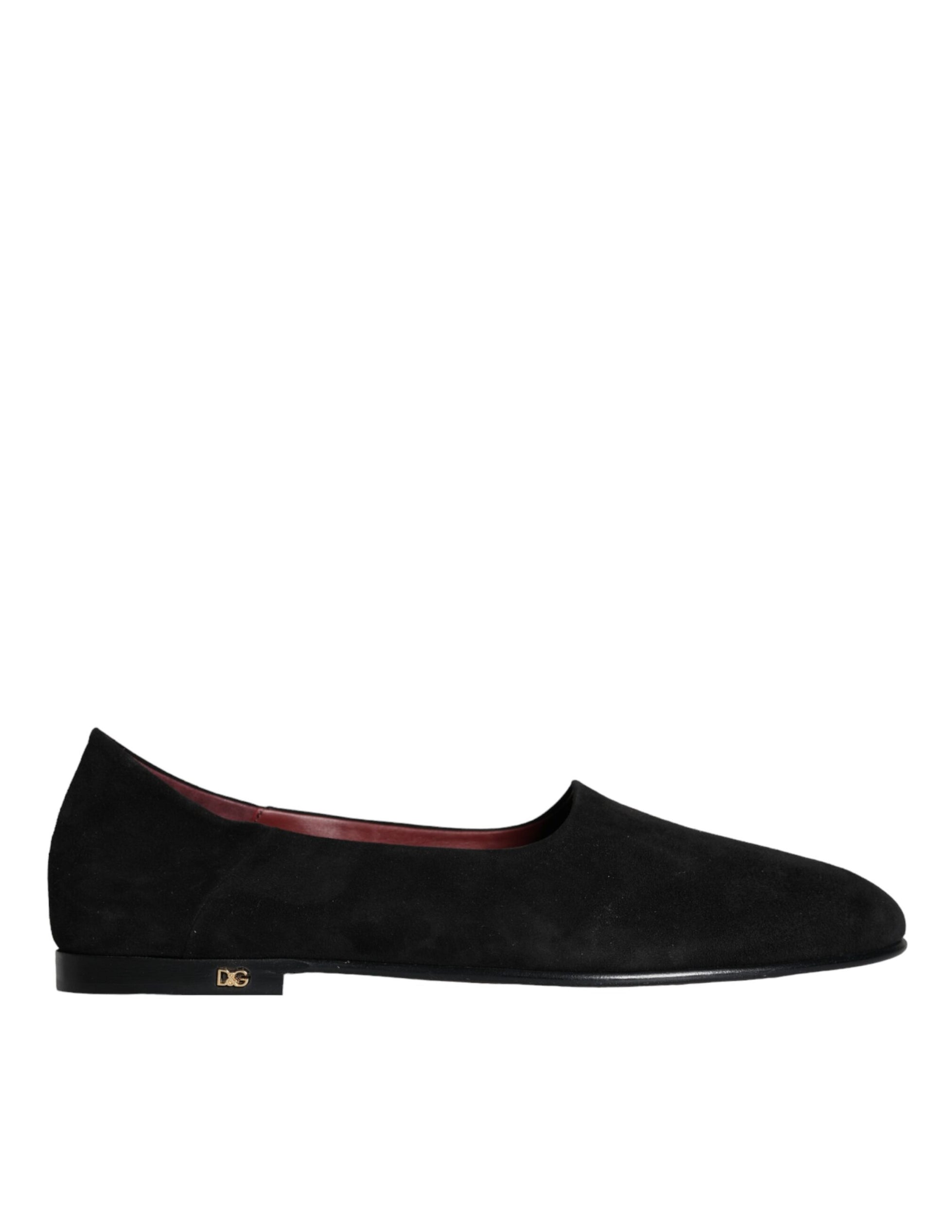 Dolce & Gabbana Black Suede Loafers Formal Slip On Shoes Curated Luxury Accessories by Orvyn